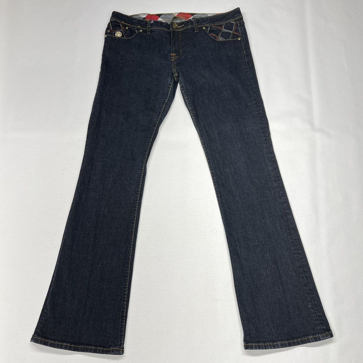 Pepe Jeans × Vintage VTG Pepe Jeans Blue Flared Bootcut London Pocket Patch Y2K Size 34" / US 12 / IT 48 - 2 Thumbnail