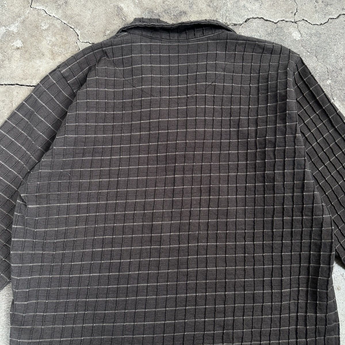Japanese Brand × Vintage Vintage Clockhouse Waffle Texture Brown Long Sleeve Size US XL / EU 56 / 4 - 7 Thumbnail