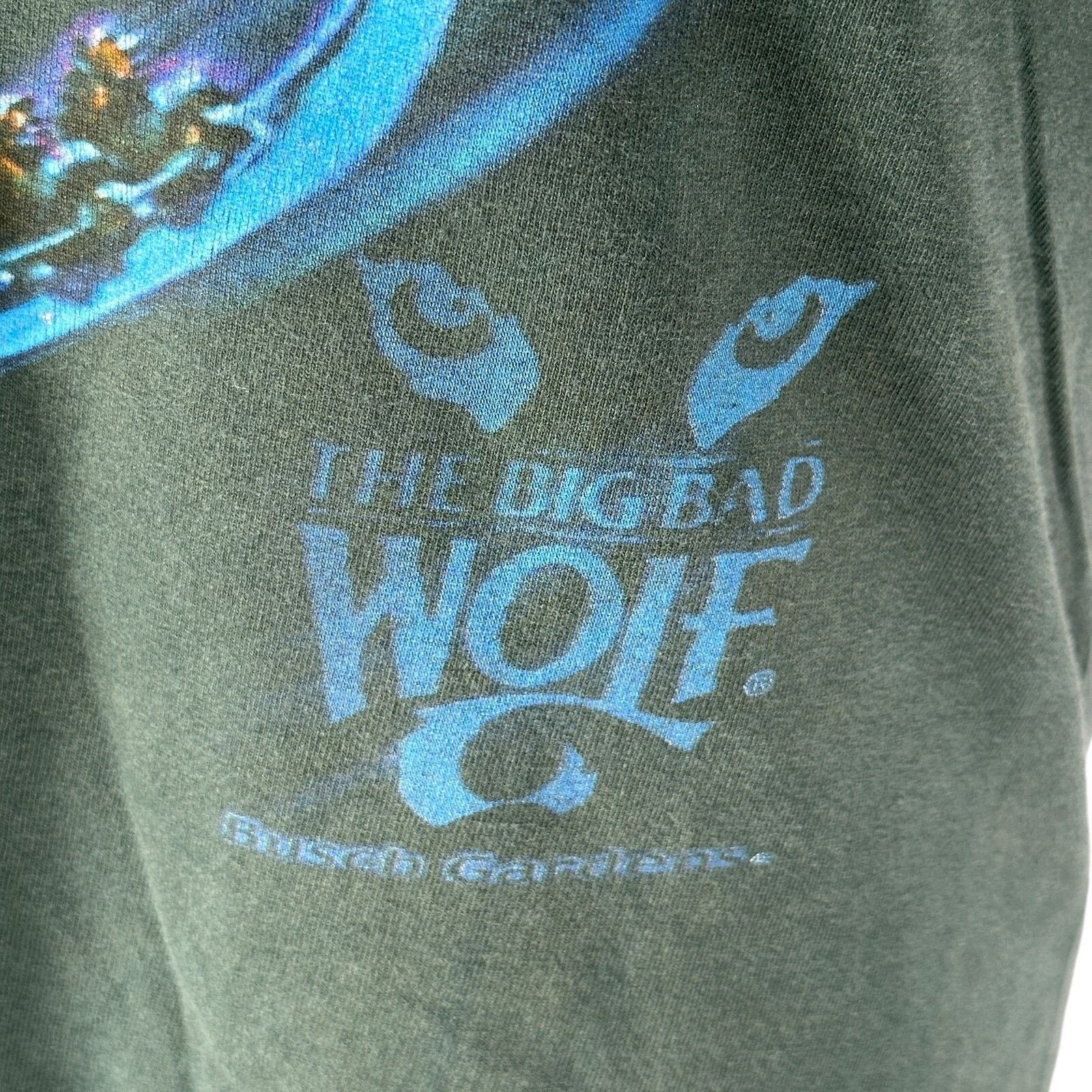 Lee VTG The Big Bad Wolf Busch Gardens T-Shirt Men’s Small Green Size US S / EU 44-46 / 1 - 3 Thumbnail