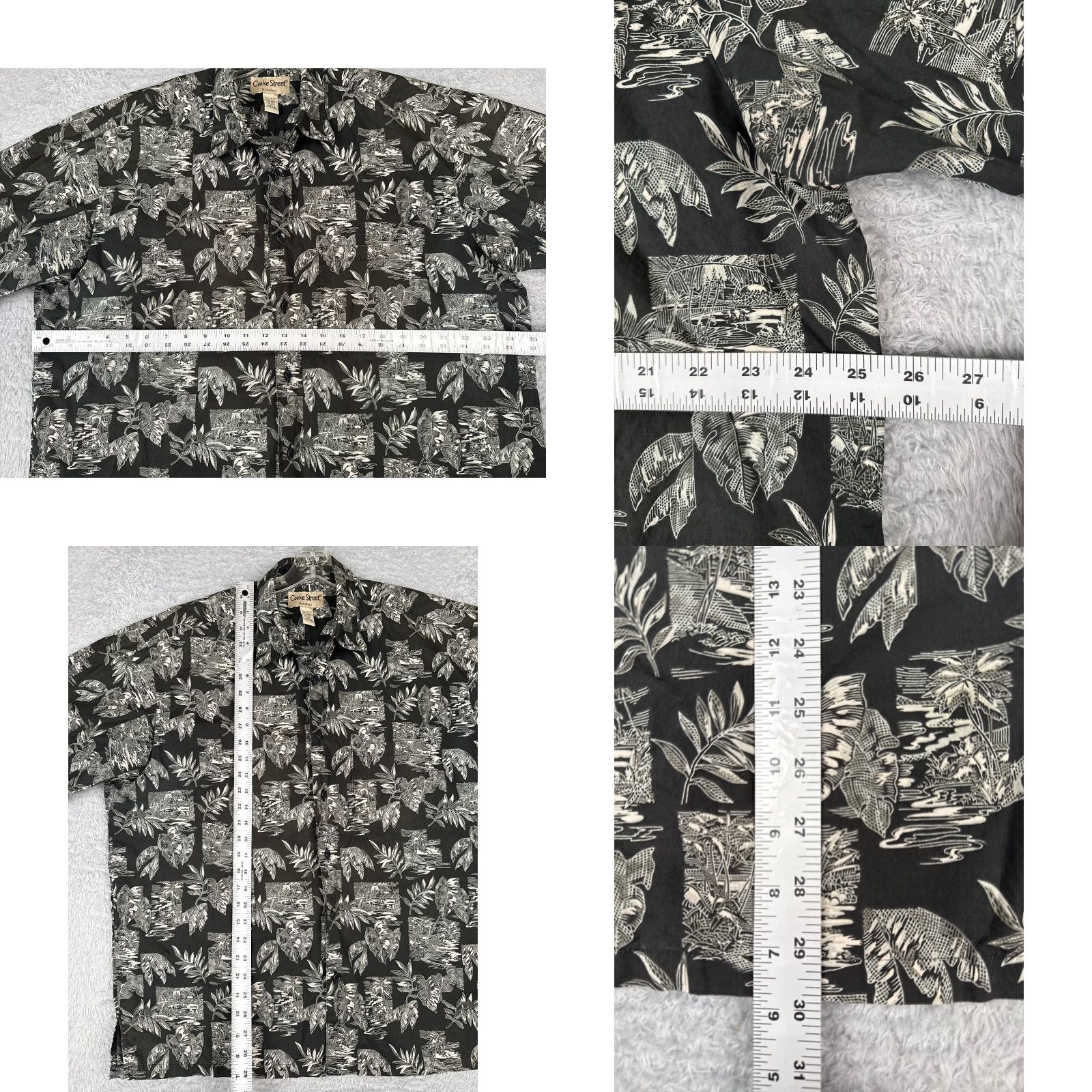 Vintage VINTAGE Cooke Street Hawaiian Shirt XL Black Floral 100% Cotton Button-Up Aloha Mens Size US XL / EU 56 / 4 - 8 Thumbnail