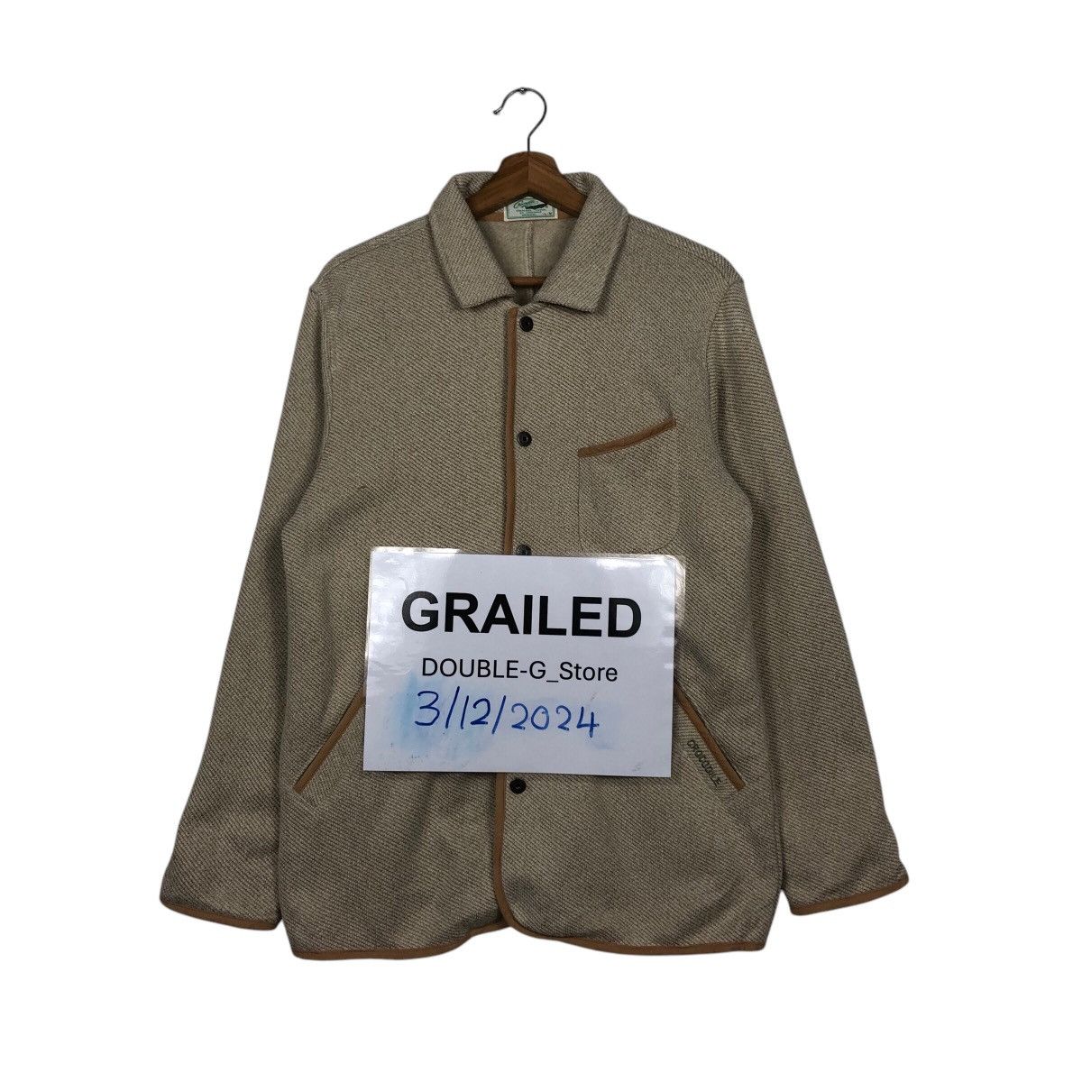 Japanese Brand 📌Vintage Wool Chore Jacket Button Crocodile Size US L / EU 52-54 / 3 - 1 Thumbnail