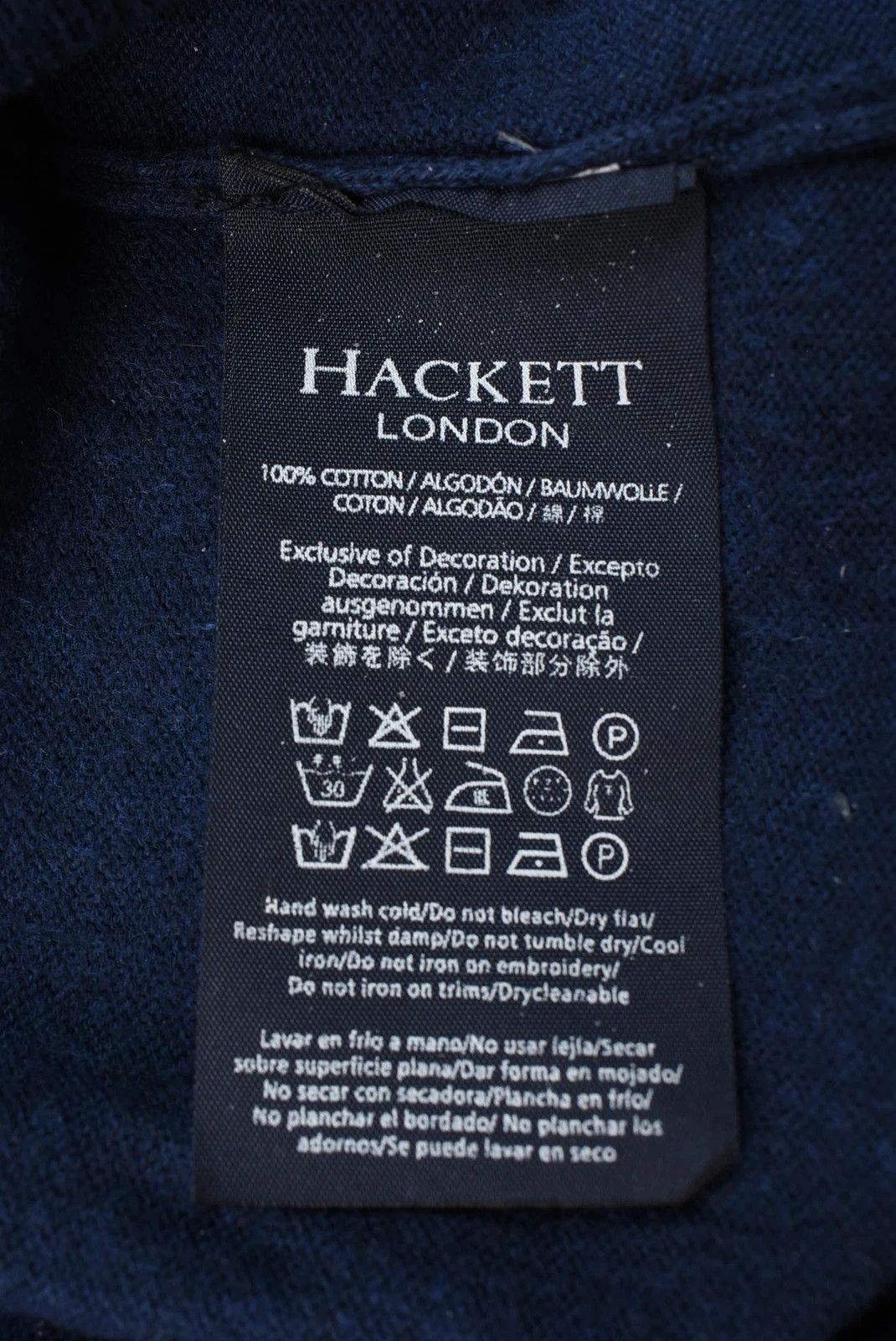 Hackett Hackett London Navy Pima Cotton Crewneck Jumper Size US M / EU 48-50 / 2 - 5 Thumbnail