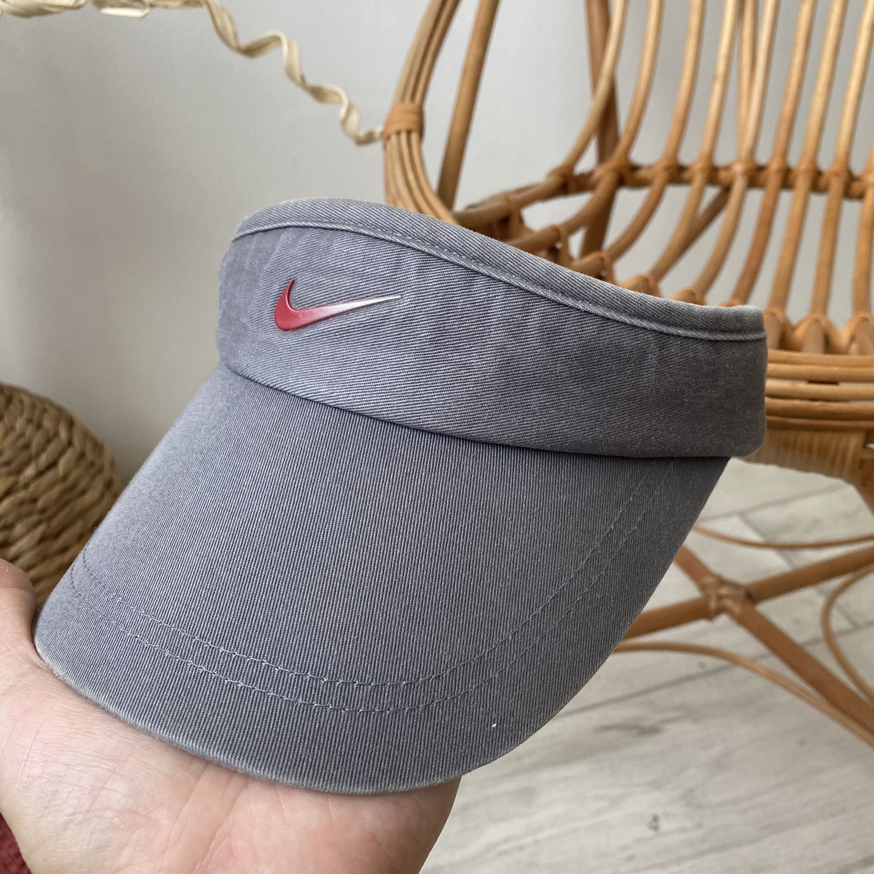 Nike Vintage Visor Nike Cap Tennis Golf Center Swoosh Logo Size ONE SIZE - 5 Thumbnail