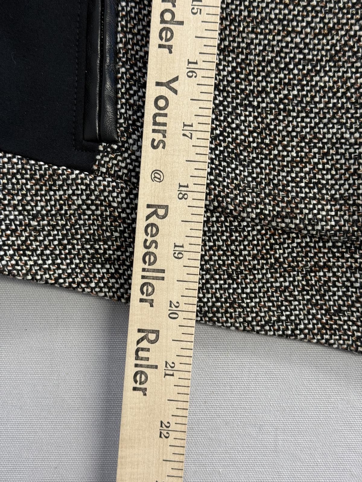 Black Noise White Rain White Black Womens Blazer - Tweed Zipper High Cut Blazer - 6 Size M / US 6-8 / IT 42-44 - 5 Thumbnail