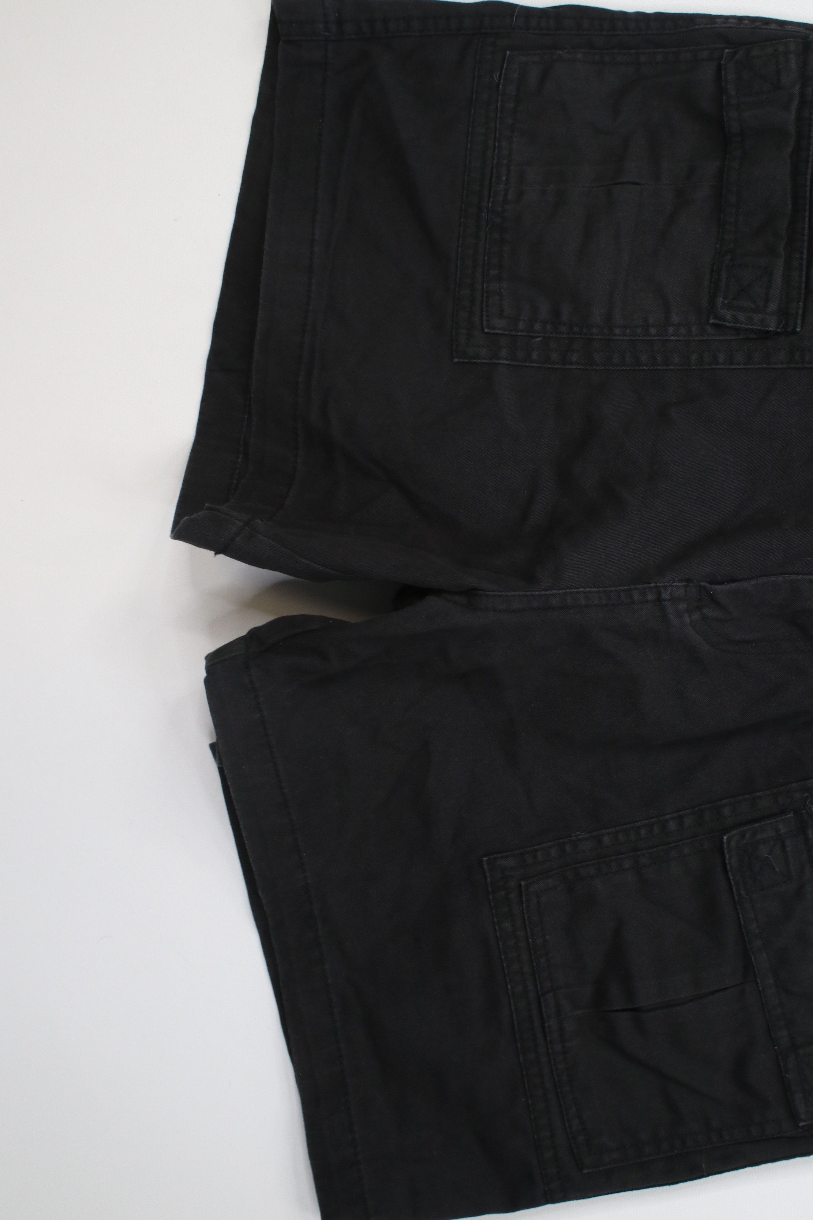 Vintage Vintage 90s Streetwear Above Knee Utility Cargo Shorts Black Size US 40 / EU 56 - 4 Thumbnail