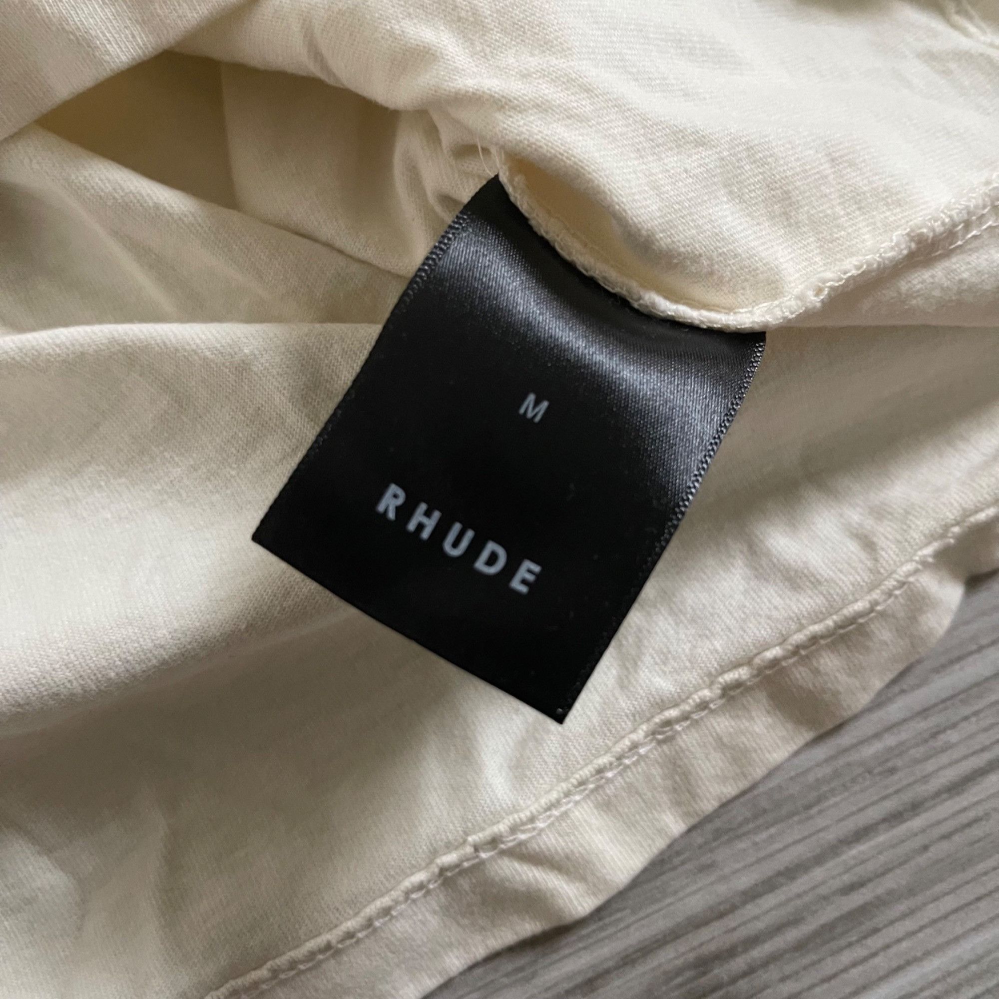 Rhude NEW RHUDE CHECKERED L/S CREAM TEE SZ MEDIUM Size US M / EU 48-50 / 2 - 5 Thumbnail