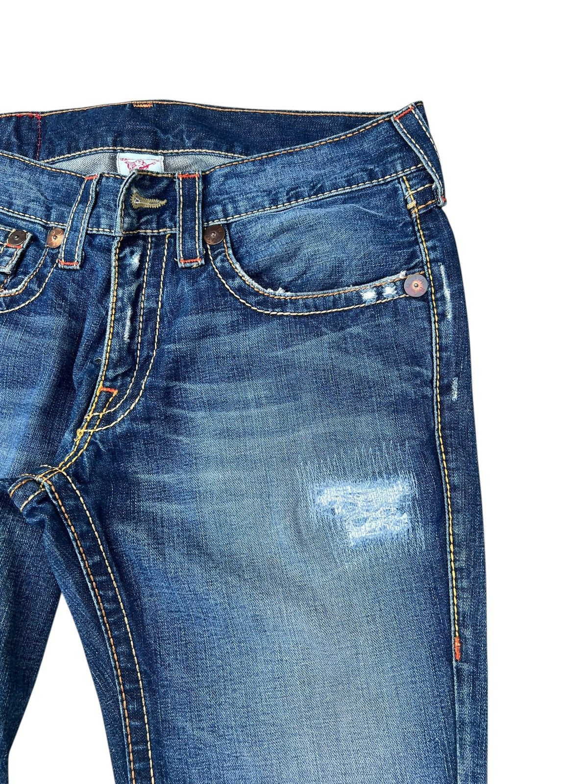 True Religion VTG Y2K True Religion Rainbow Joey Denim Super Flare Jeans Size US 33 - 11 Thumbnail