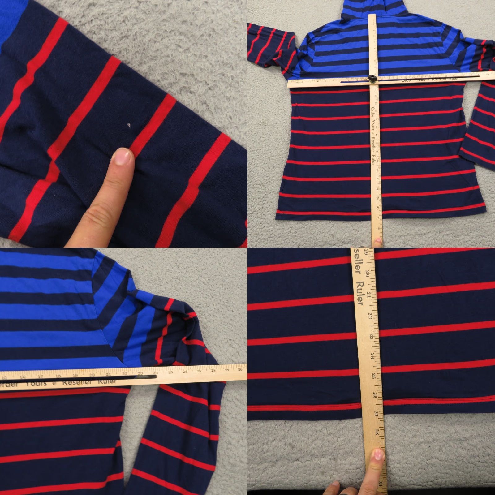 Polo Ralph Lauren Polo Ralph Lauren Hoodie Men Large Navy Red Pony Lightweight Hooded Shirt PRL (Crew Neck, Long Sleeve, Knit Cotton, Embroidered Logo) Size US L / EU 52-54 / 3 - 8 Thumbnail