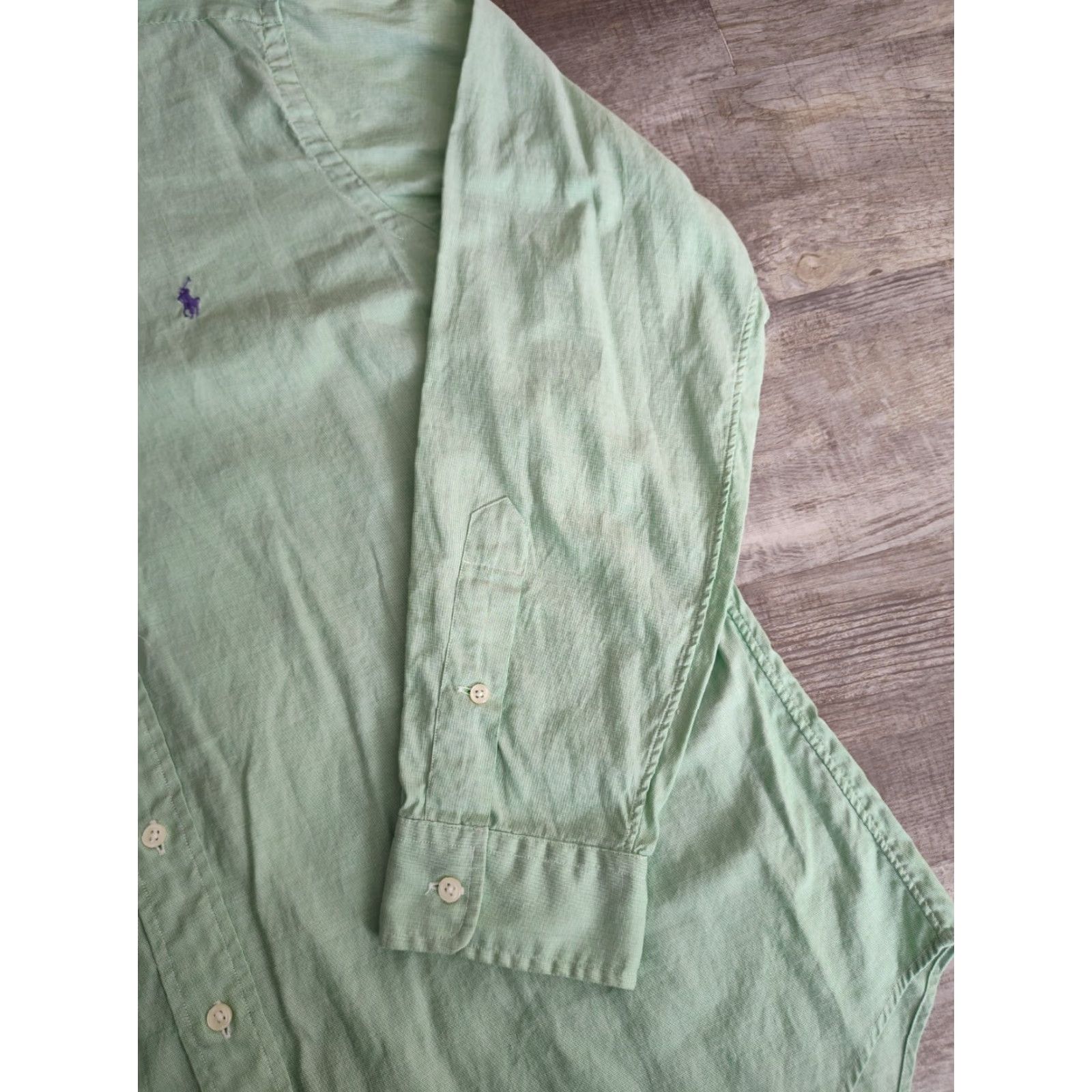 Ralph Lauren VINTAGE Polo Ralph Lauren Shirt Mens XL Mint Green Classic Fit Button-Down Long Sleeve, Cotton, All Seasons, Preppy Style Size US XL / EU 56 / 4 - 2 Thumbnail