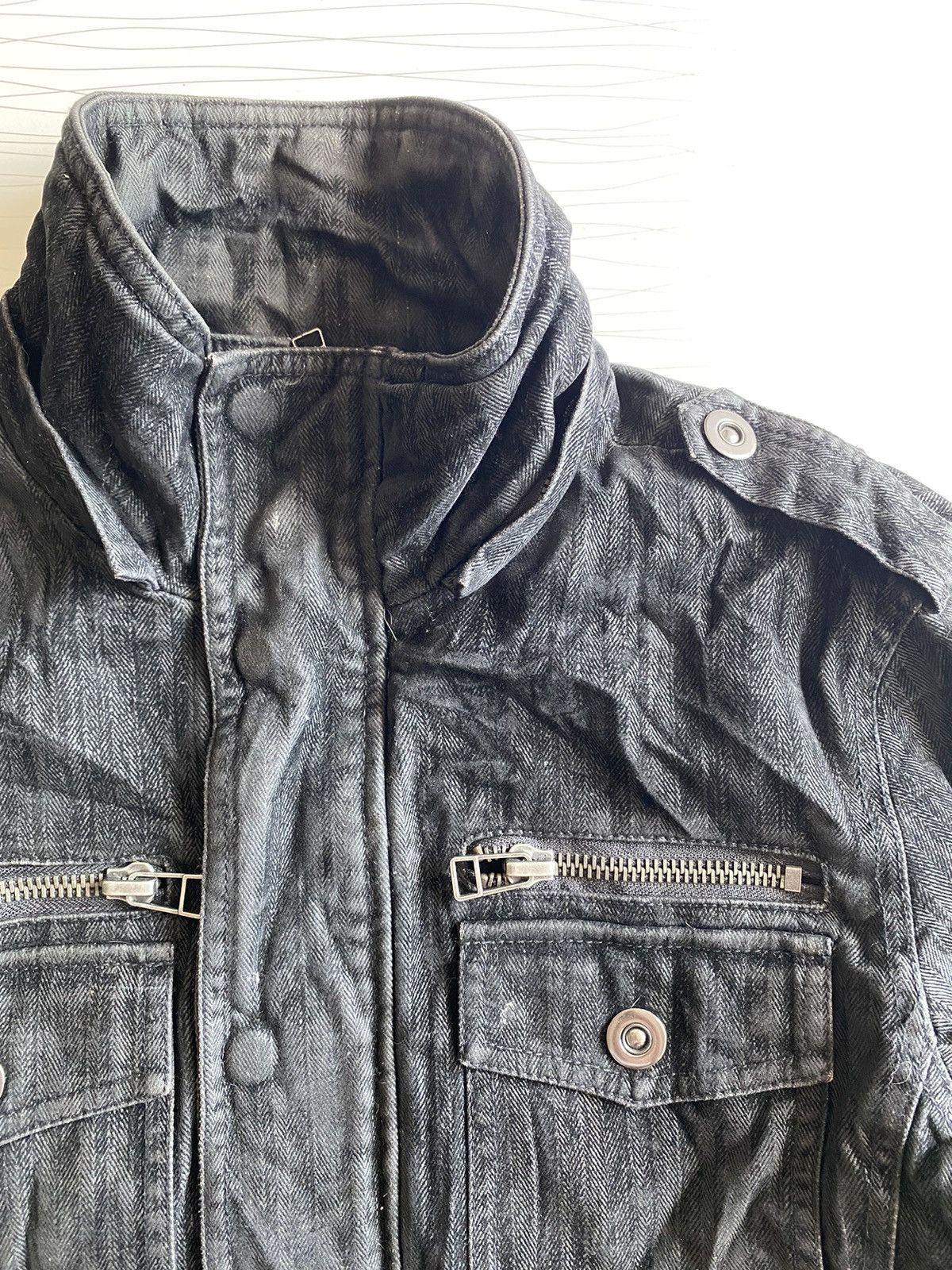 If Six Was Nine × Japanese Brand × Le Grande Bleu (L.G.B.) ⚡️SEND OFFERS⚡️ Roushatte Tectical Biker Denim Jacket Size US M / EU 48-50 / 2 - 5 Thumbnail