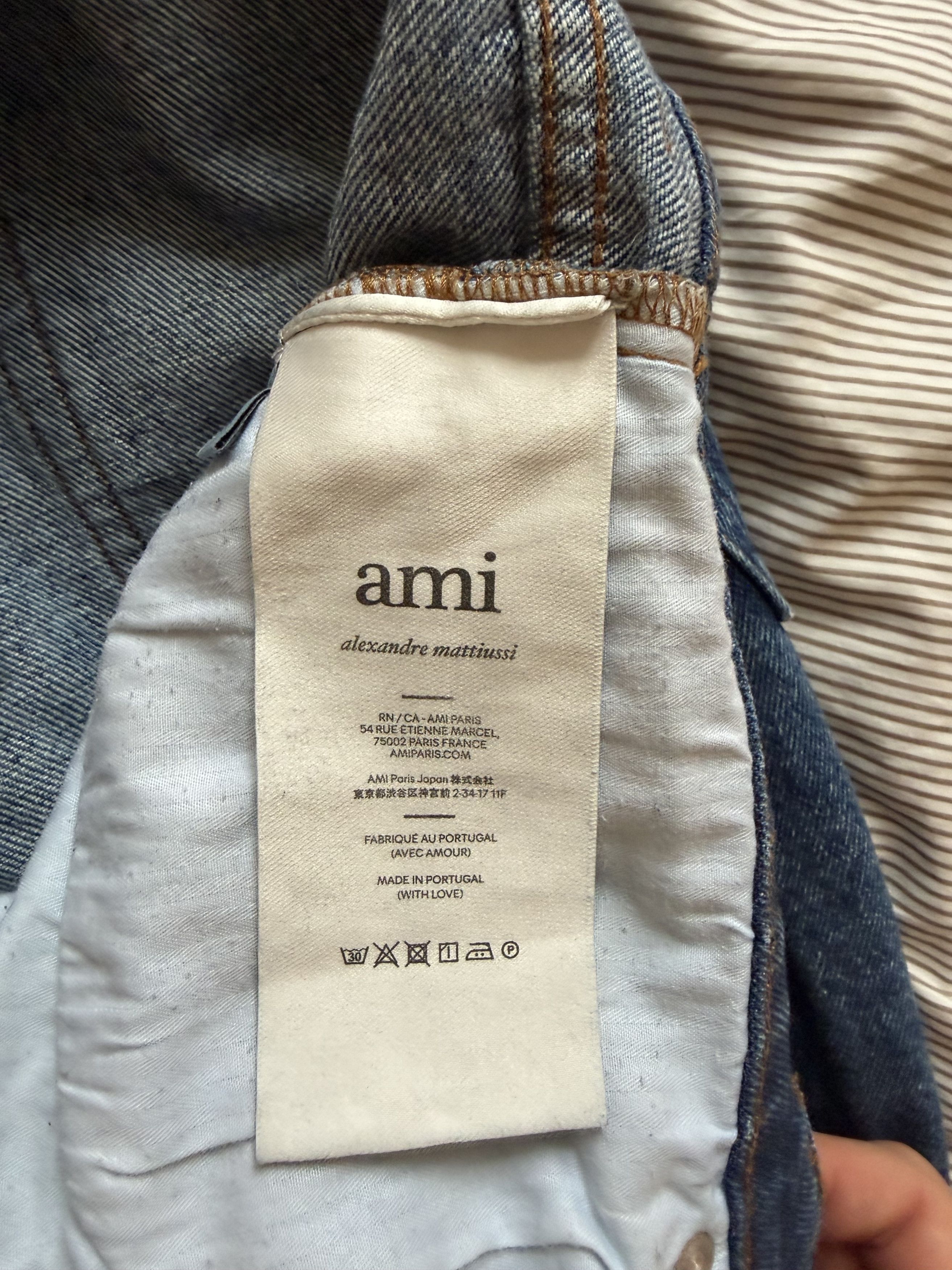 AMI Ami Paris Classic Fit Jeans in Blue Size 31 Size US 31 - 6 Thumbnail