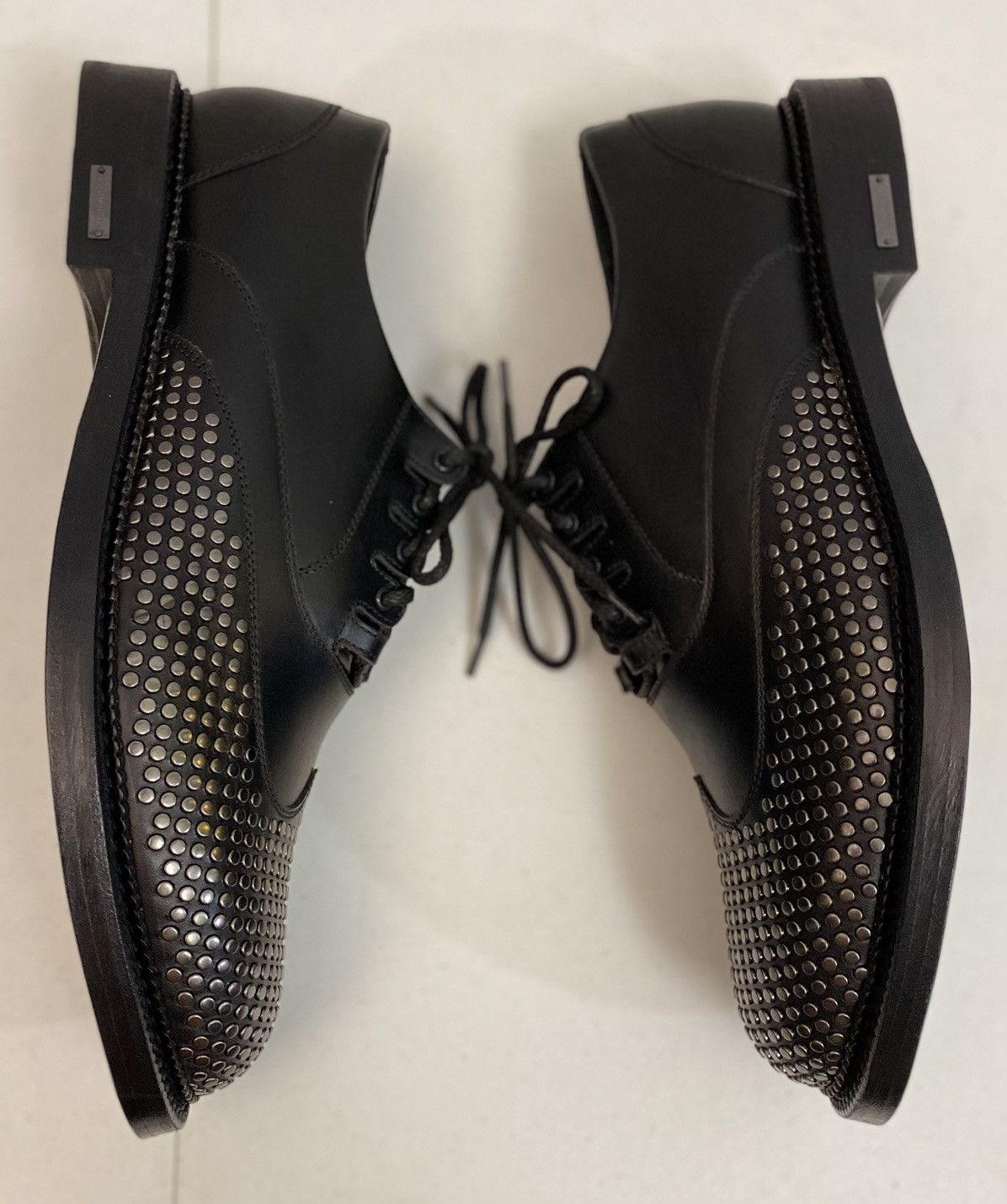 Dsquared2 Dsquared2 🇮🇹 Black Leather Metalhead Wingtip Derby 12 NEW Size US 12 / EU 45 - 6 Thumbnail
