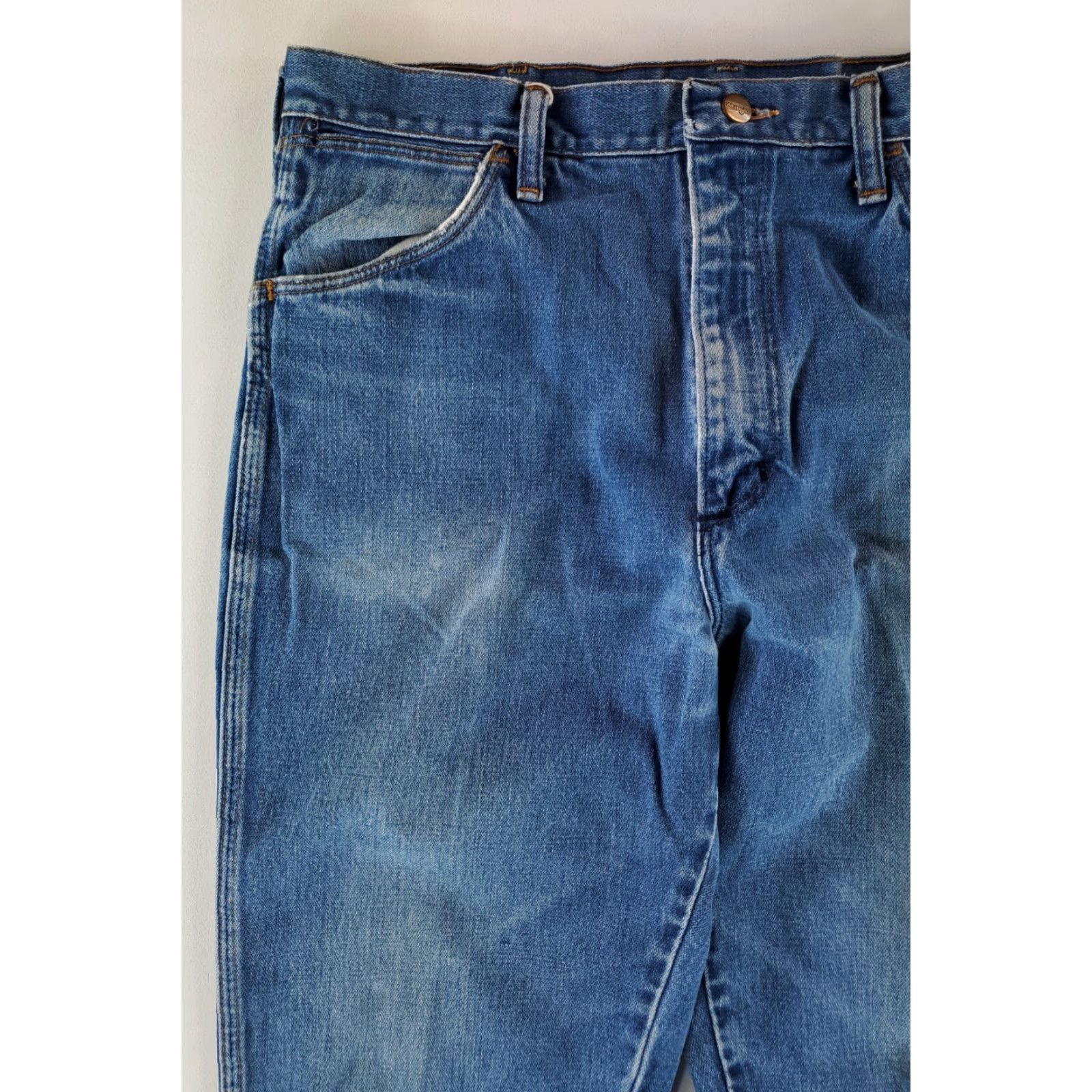 Wrangler VINTAGE Wrangler Bootcut Jeans 70s 80s Blue Mens 36 Inseam 32 36x33 36x32 Actual 82611NV Size US 36 / EU 52 - 4 Thumbnail
