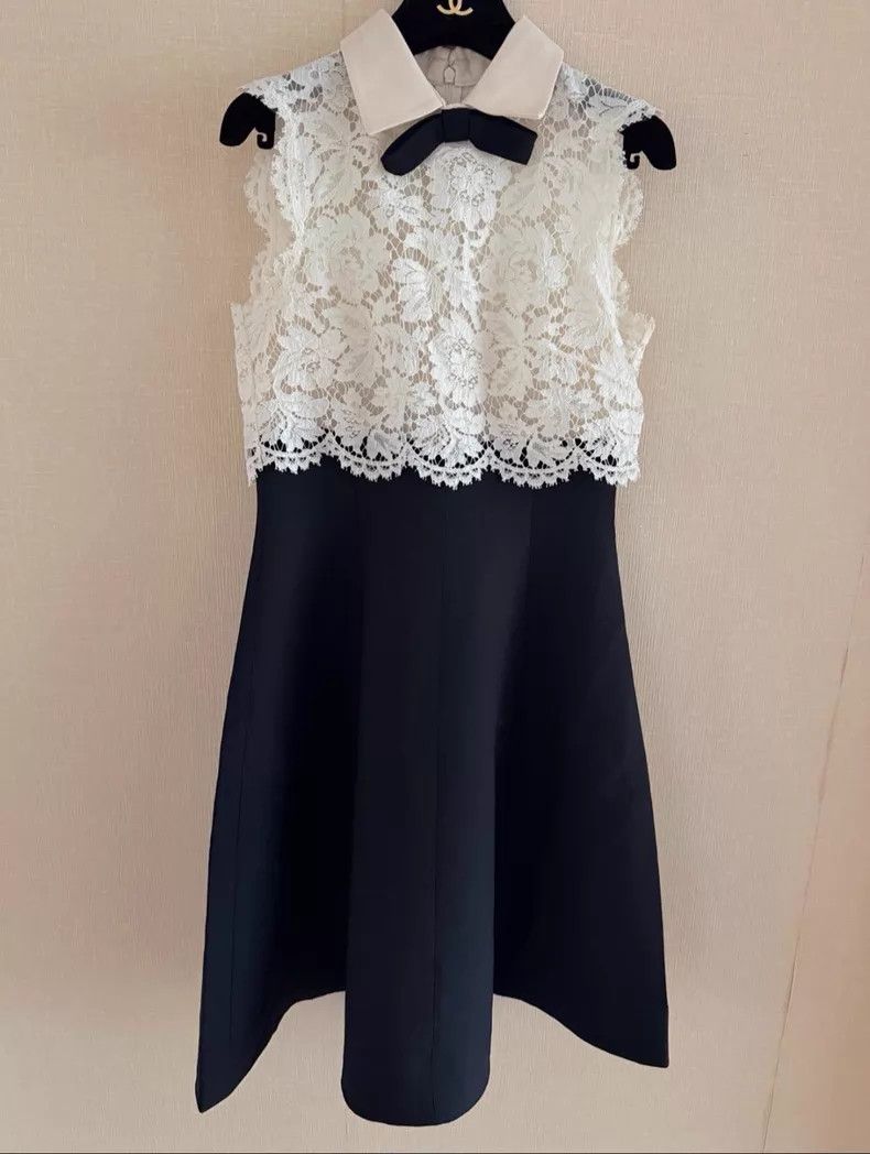Other Valentino Black and white color-blocked lace dress Size XS / US 0-2 / IT 36-38 - 2 Thumbnail