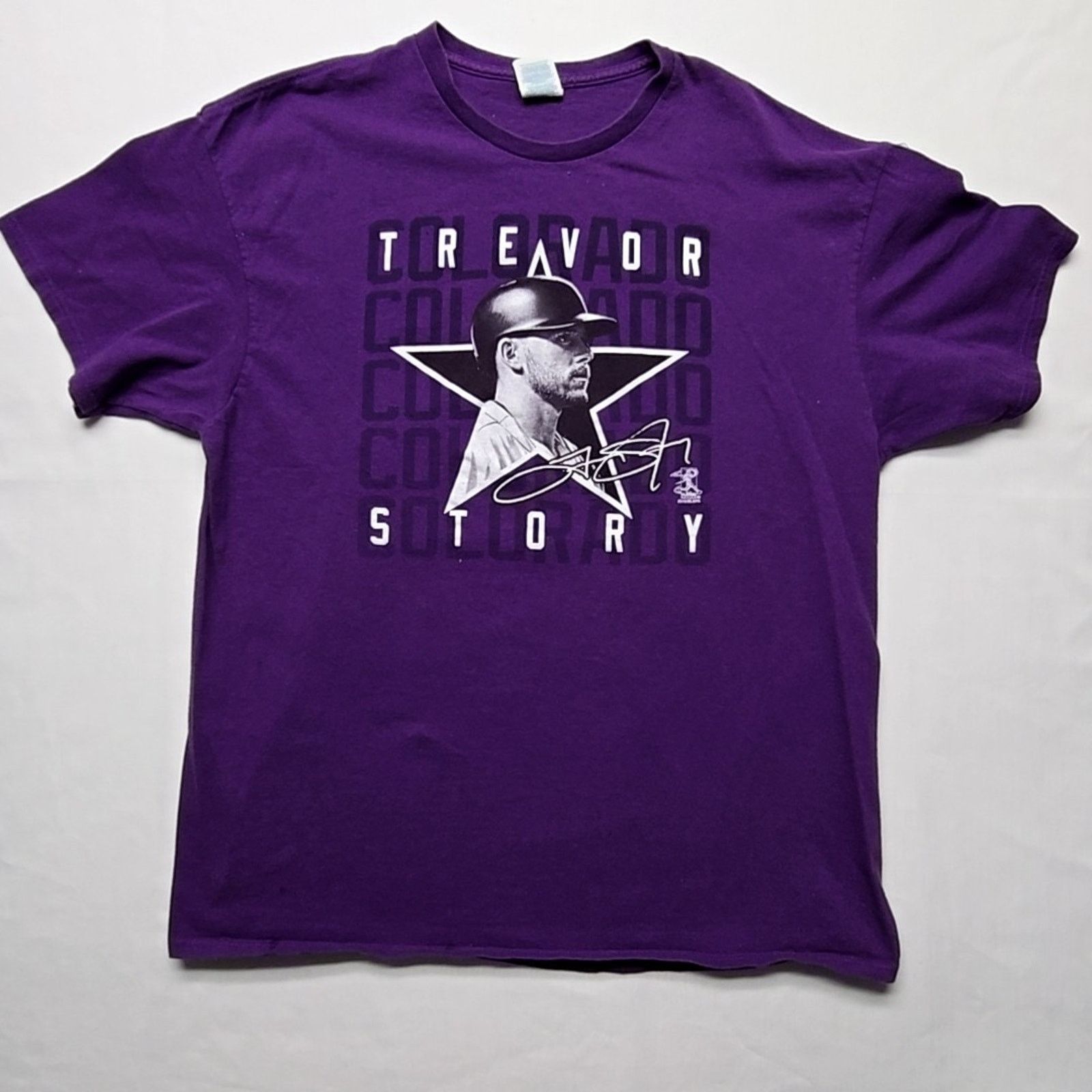 Other Trevor Story Colorado Rockies Mens XL Purple Baseball Tee Size US XL / EU 56 / 4 - 1 Thumbnail