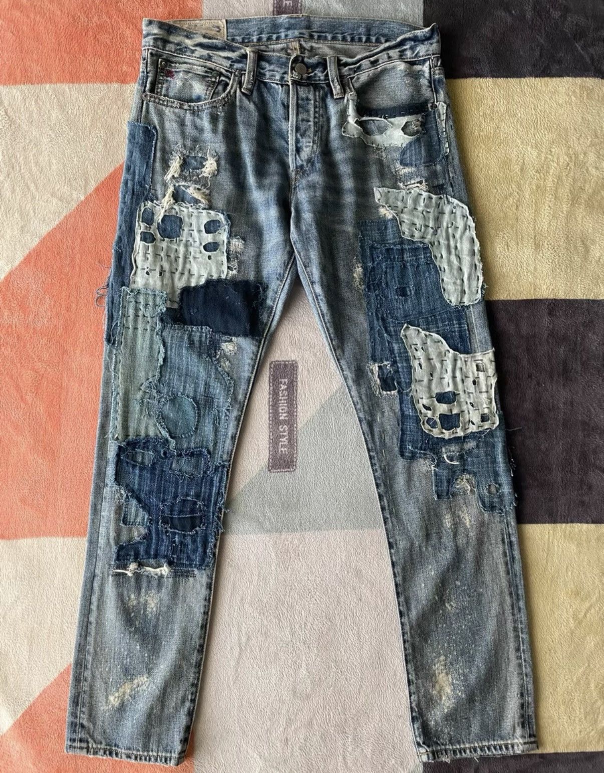 Polo Ralph Lauren Ralph Lauren Indigo Patchwork Jeans K22 Size US 30 / EU 46 - 1 Thumbnail
