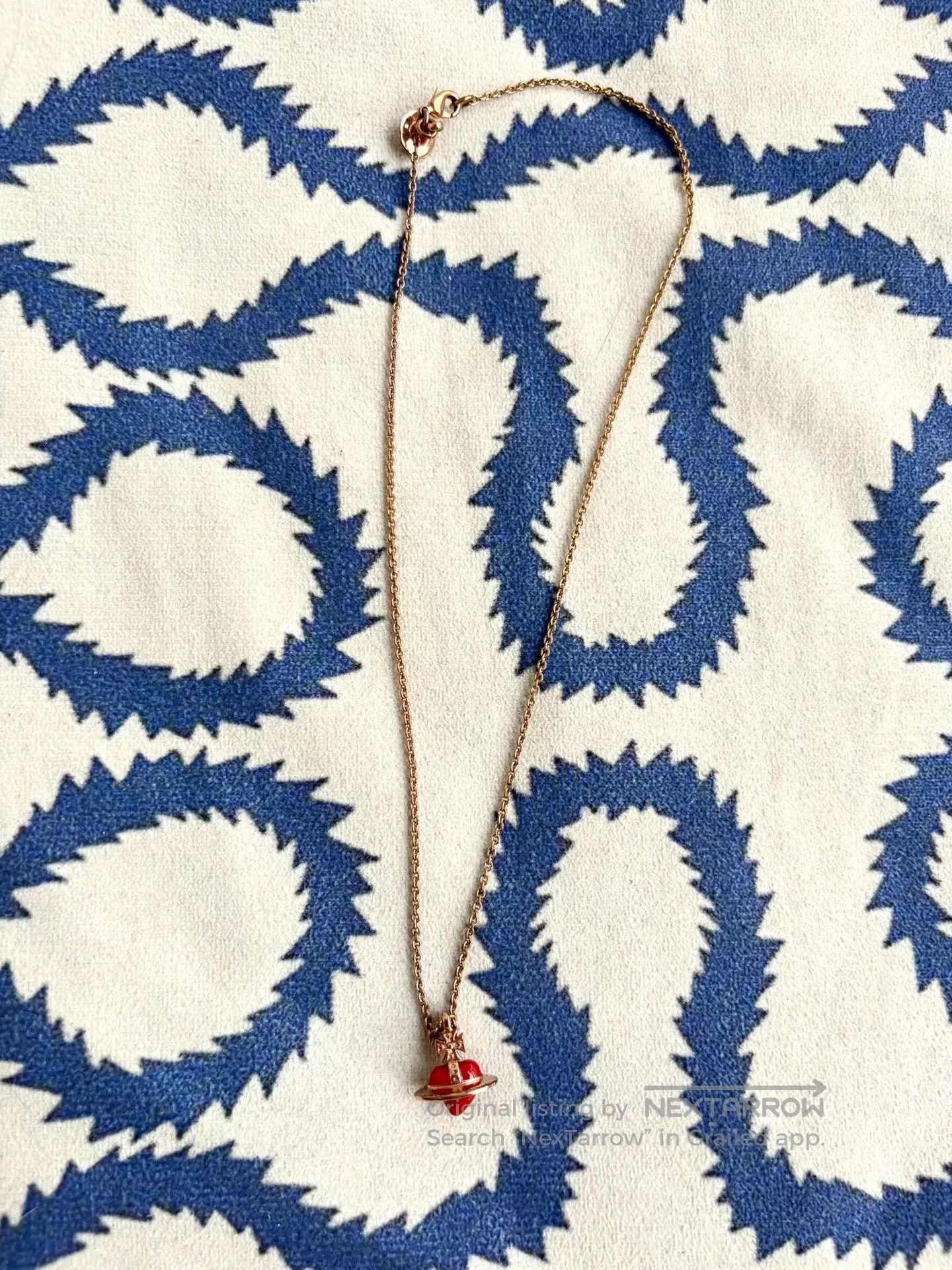 Vivienne Westwood Vivienne Westwood Red Heart Saturn Necklace. Size ONE SIZE - 7 Thumbnail