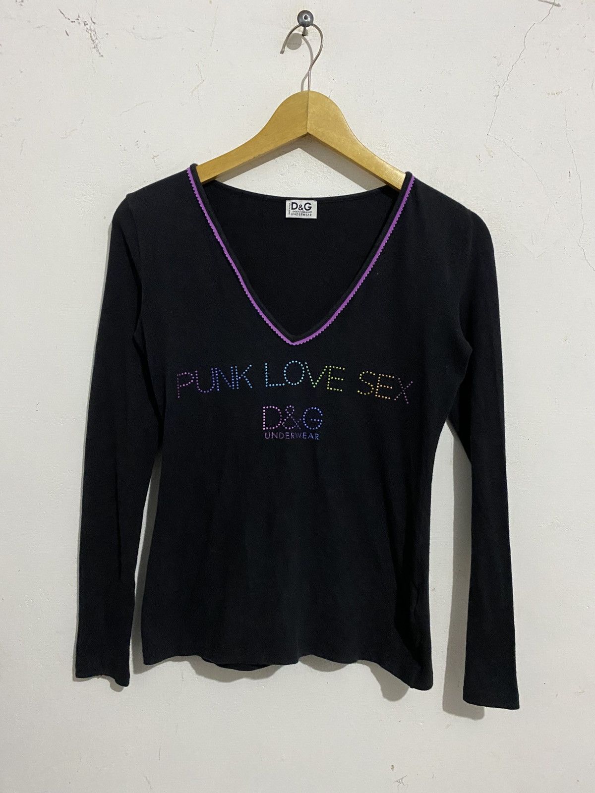 Designer × Dolce & Gabbana Dolce and Gabbana Love Sex Punk Longsleeve Size US M / EU 48-50 / 2 - 1 Thumbnail