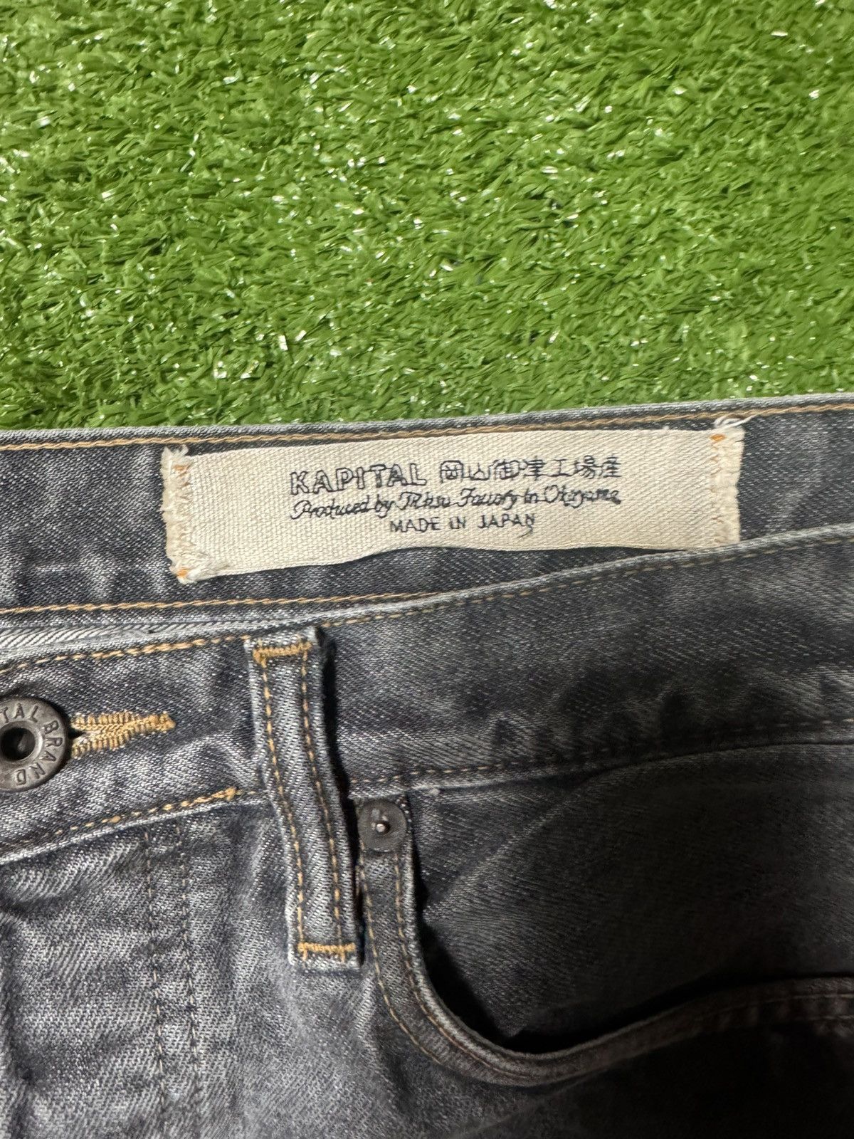 Kapital Kapital Monkey Cisco Gemstone Studded Denim Jeans Grey/Black Size US 34 / EU 50 - 5 Thumbnail