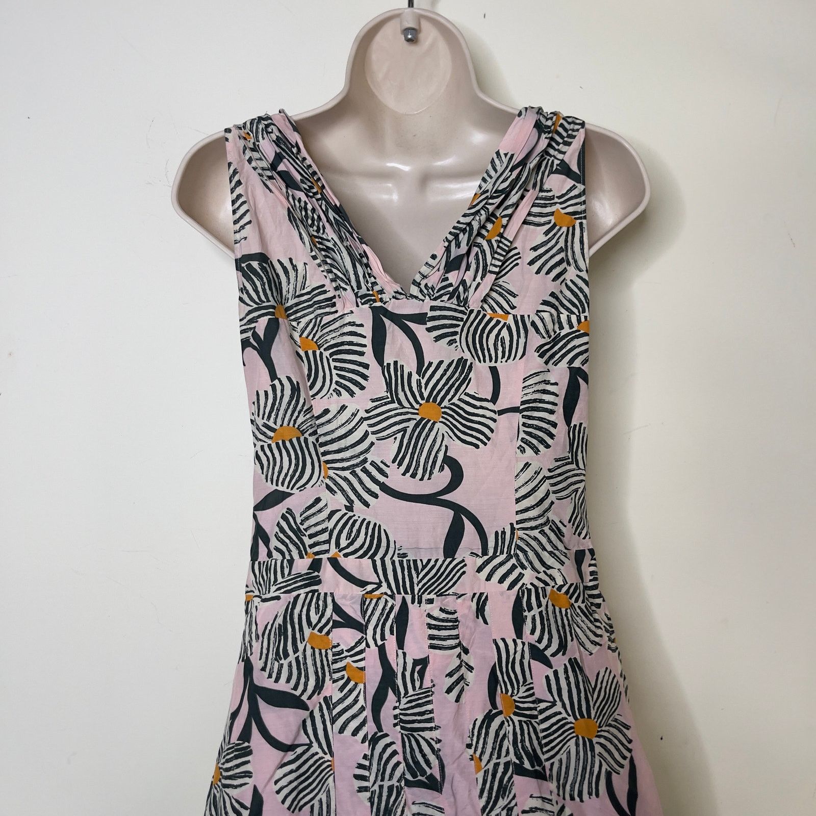 Moschino MOSCHINO Cheap & Chic DRESS Cotton Blend Pink Floral Dress 8 Size M / US 6-8 / IT 42-44 - 10 Thumbnail