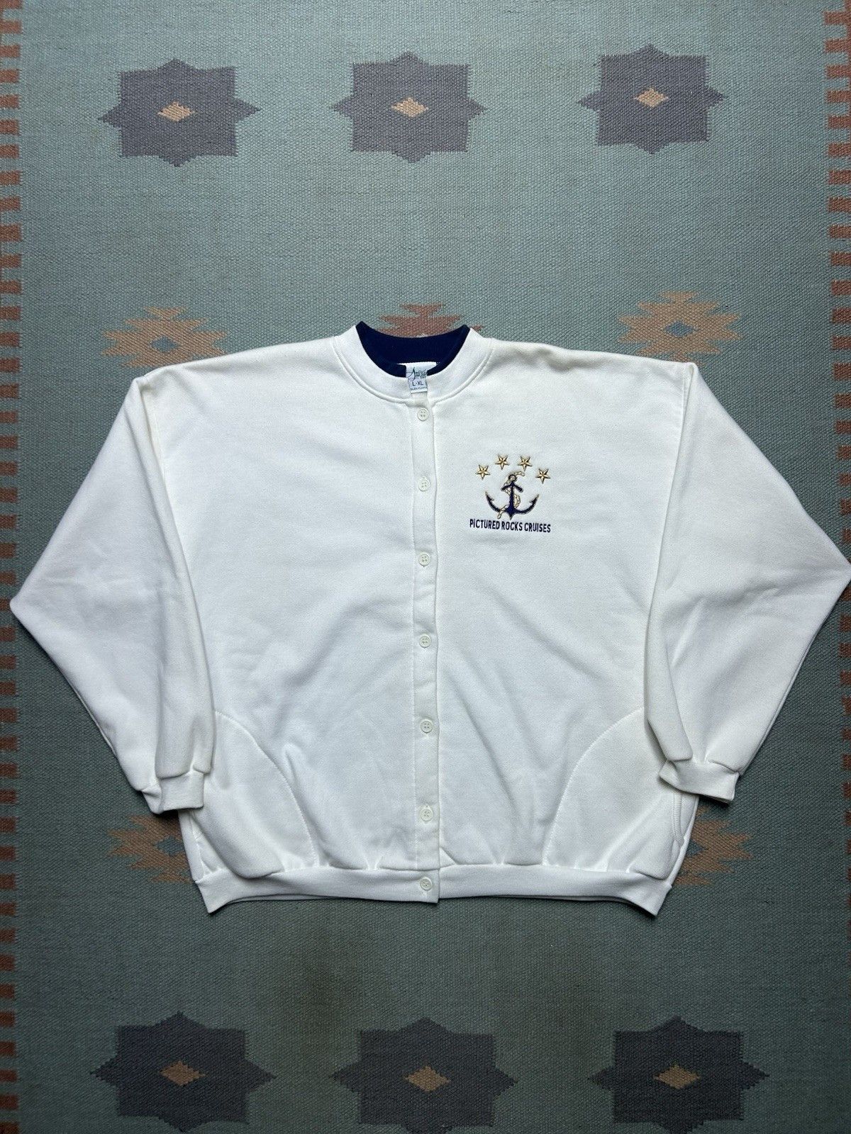 Vintage 80s cardigan sweatshirt pictured rocks cruises Michigan XL Size US XL / EU 56 / 4 - 1 Thumbnail