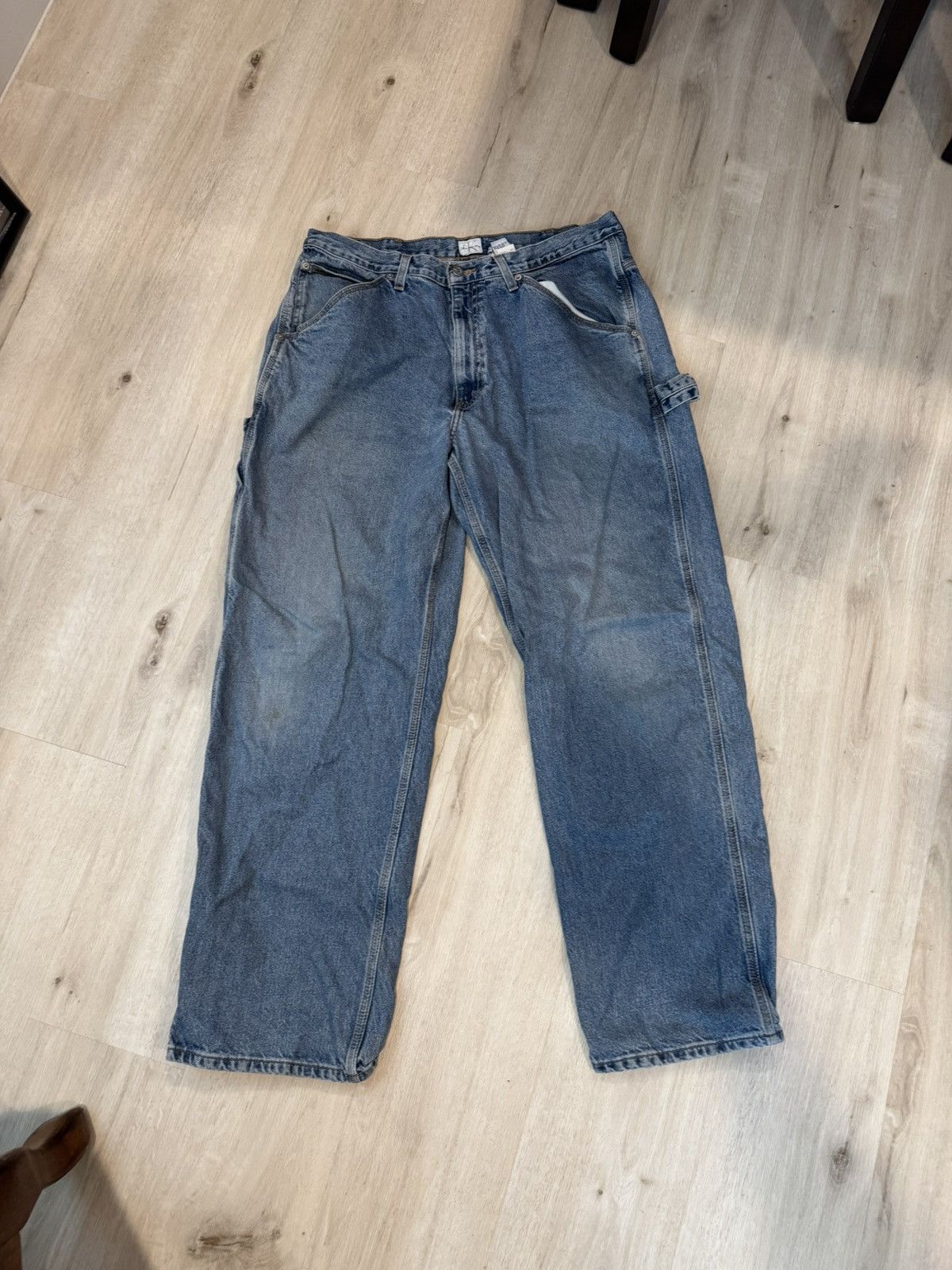 Calvin Klein Blue denim Calvin Klein worker jeans. Tagged 36x32 Size US 36 / EU 52 - 2 Thumbnail