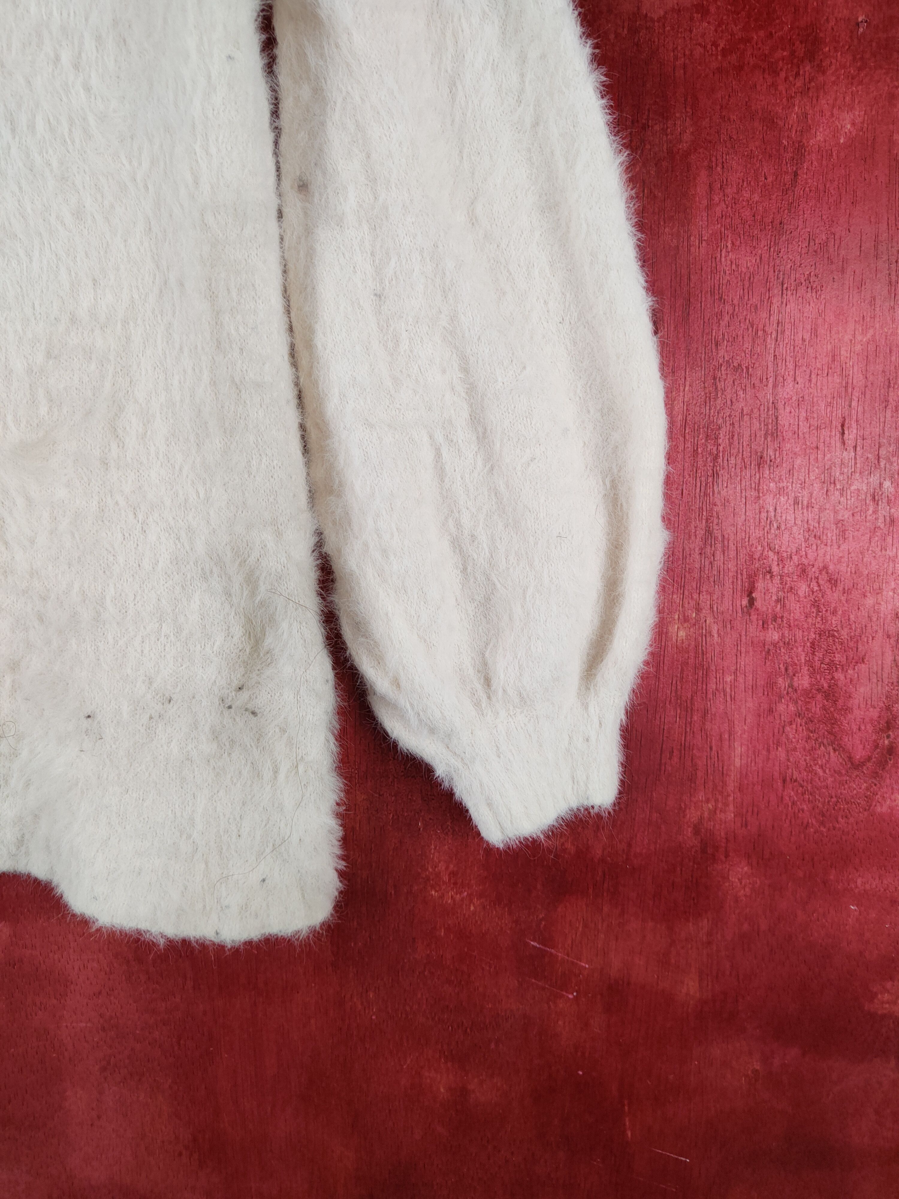 Homespun Knitwear × Japanese Brand × Vintage Flow and Fixture White Fur Mohair Knitwear #S1968 Size XS / US 0-2 / IT 36-38 - 6 Thumbnail