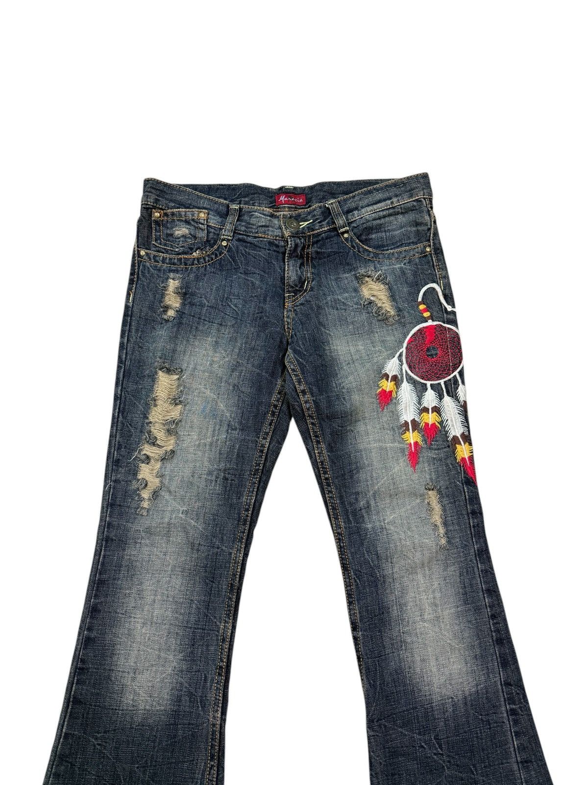 If Six Was Nine JAPANESE BRAND MARAXIA FLARE JEANS Size 30" / US 8 / IT 44 - 4 Thumbnail