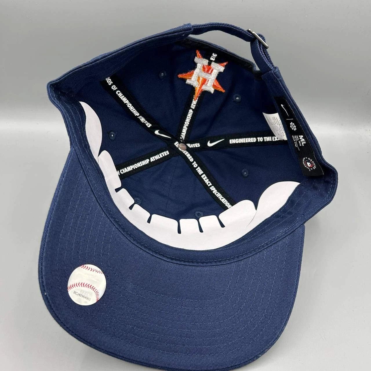 Nike Houston Astros x Nike Club Hat Men M-L Strap Back Cap Cotton Size ONE SIZE - 2 Thumbnail