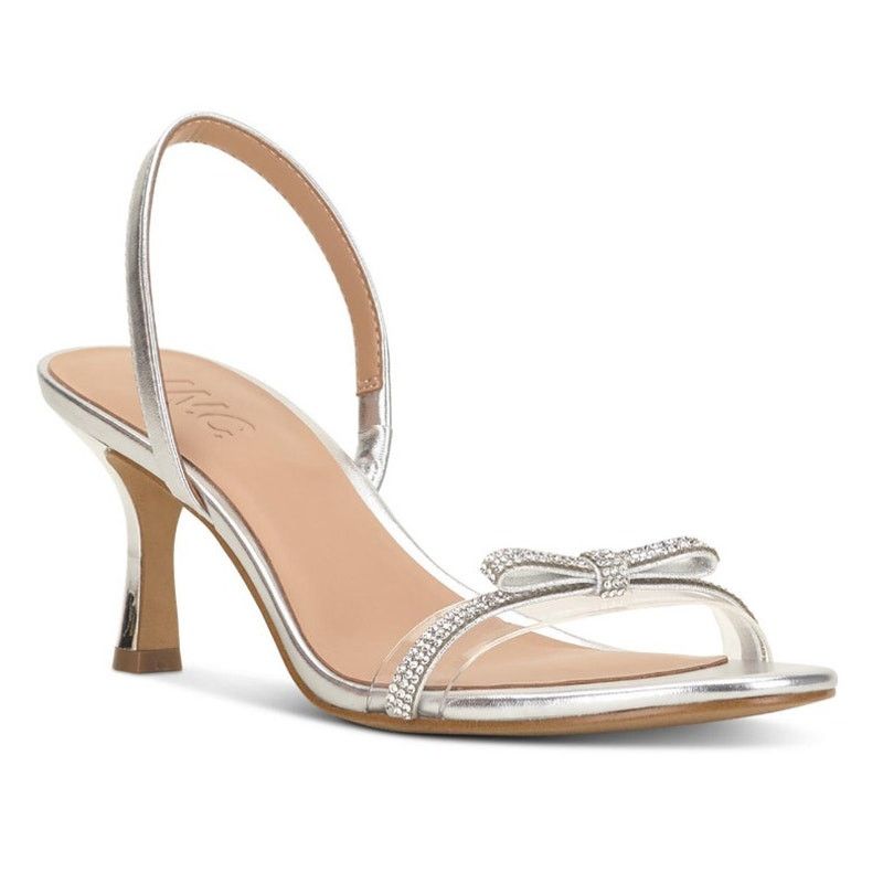 I.N.C INC Womens Silver Crystal Linette Sandal Heels NIB - Sz 9.5 Size US 9.5 / IT 39.5 - 5 Thumbnail