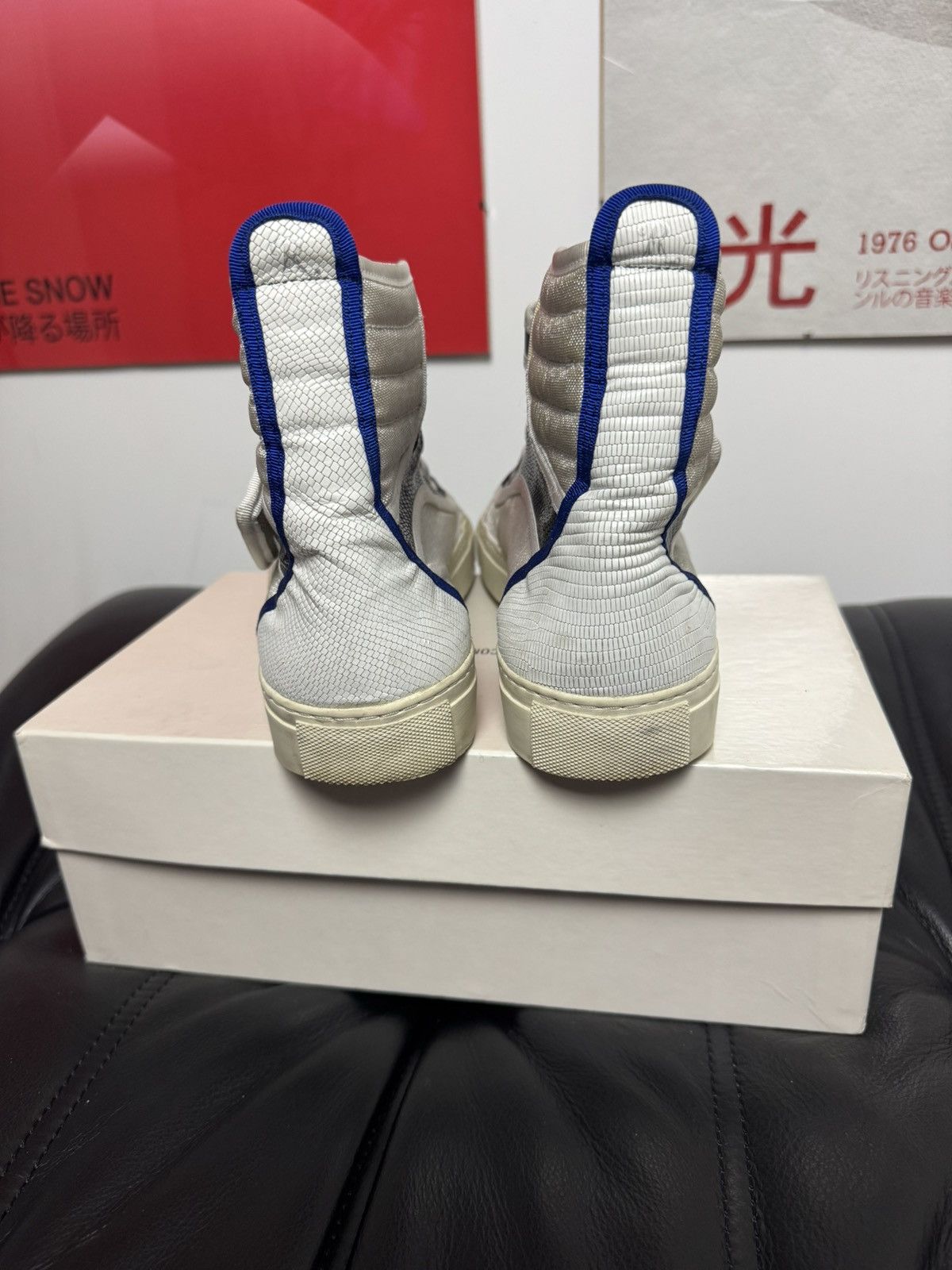 Raf Simons Raf Simons Velcro High-top Archive Sneakers Designer White Size US 7 / EU 40 - 5 Thumbnail