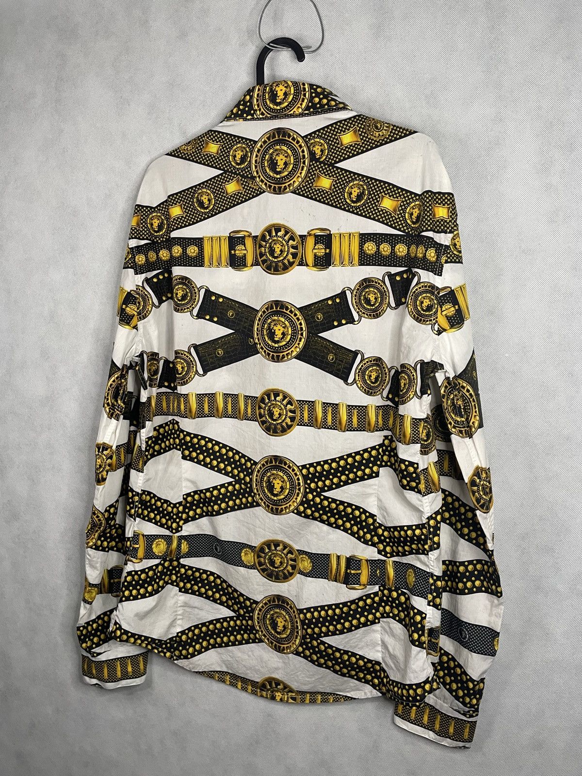 Designer × Versace × Versus Versace Versus Versace Button Ups Lion Belts Print Shirt Luxury Size US M / EU 48-50 / 2 - 10 Thumbnail