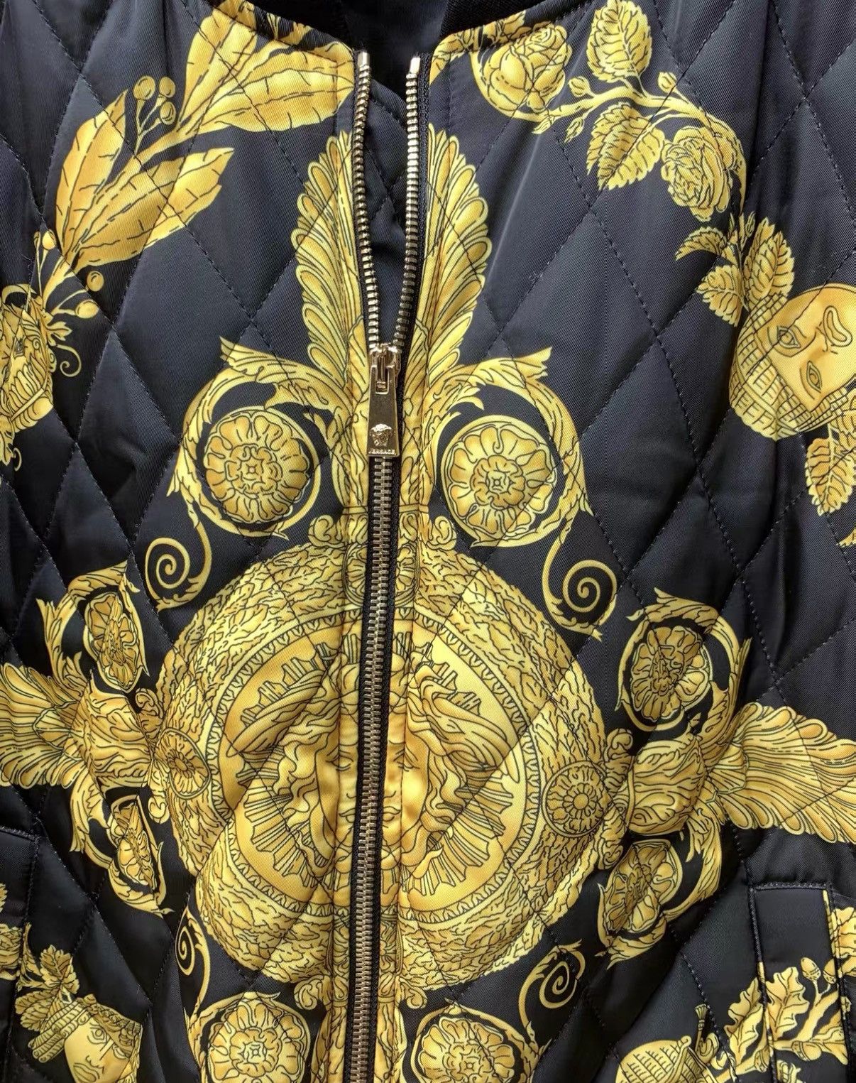 Versace VERSACE Baroque Print Stand Collar Padded Jacket Size US M / EU 48-50 / 2 - 9 Thumbnail