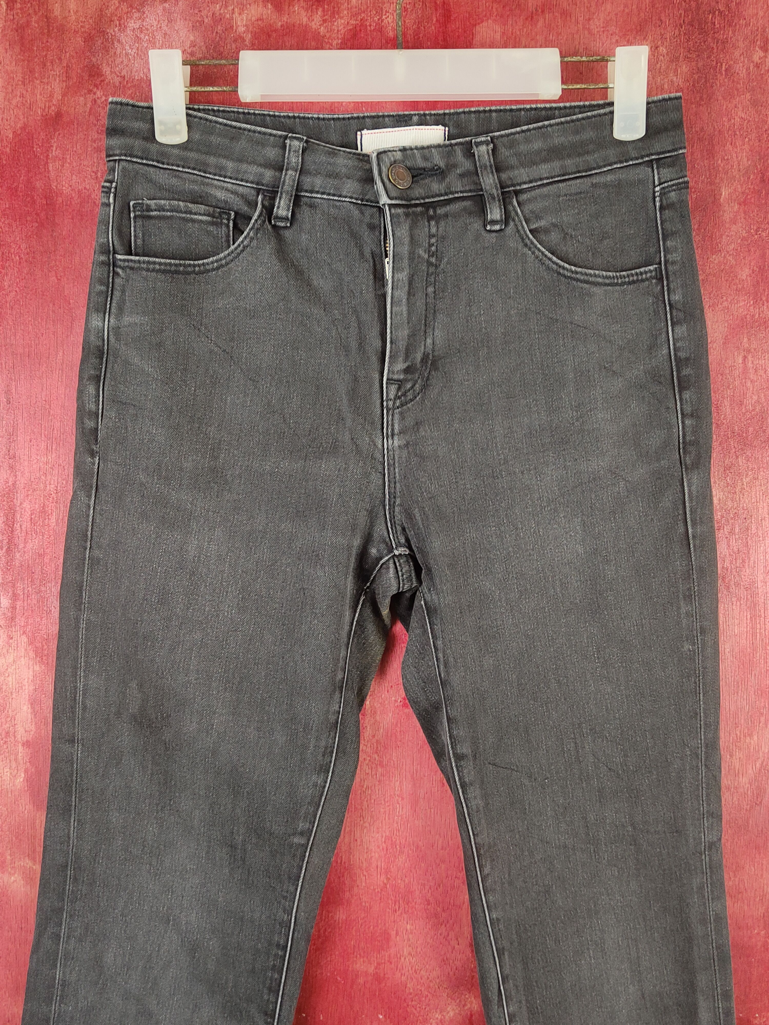 Japanese Brand Uniqlo japan fabric by kaihara Black Jeans #S1780 Size US 26 / EU 42 - 2 Thumbnail