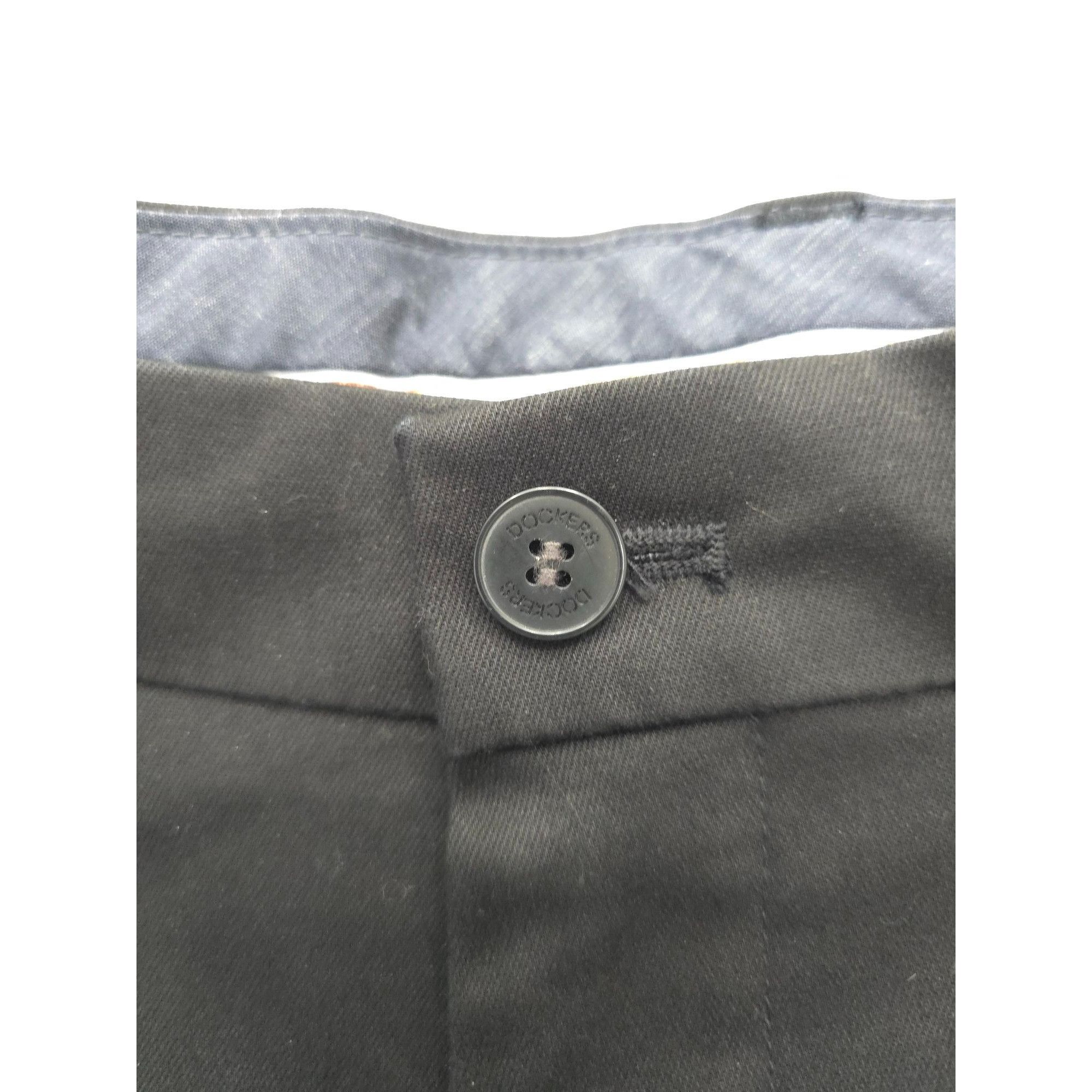 Dockers Dockers Men's Classic Flex Comfort Black Pants Water Less W3 Size US 34 / EU 50 - 2 Thumbnail