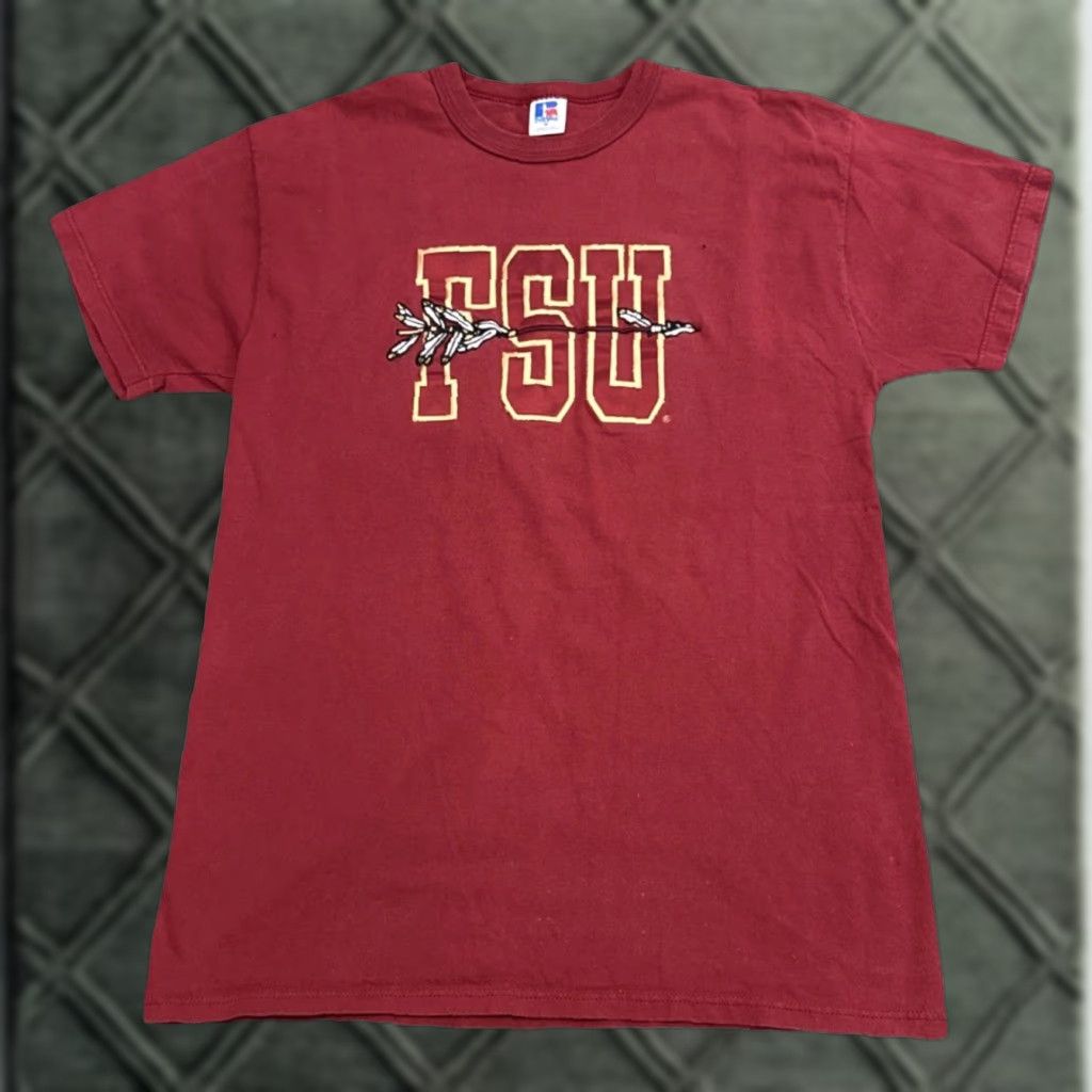 Russell Athletic VINTAGE 90s Florida State Seminoles FSU Russell Athletic USA T-Shirt M Red Mens Size US M / EU 48-50 / 2 - 1 Thumbnail