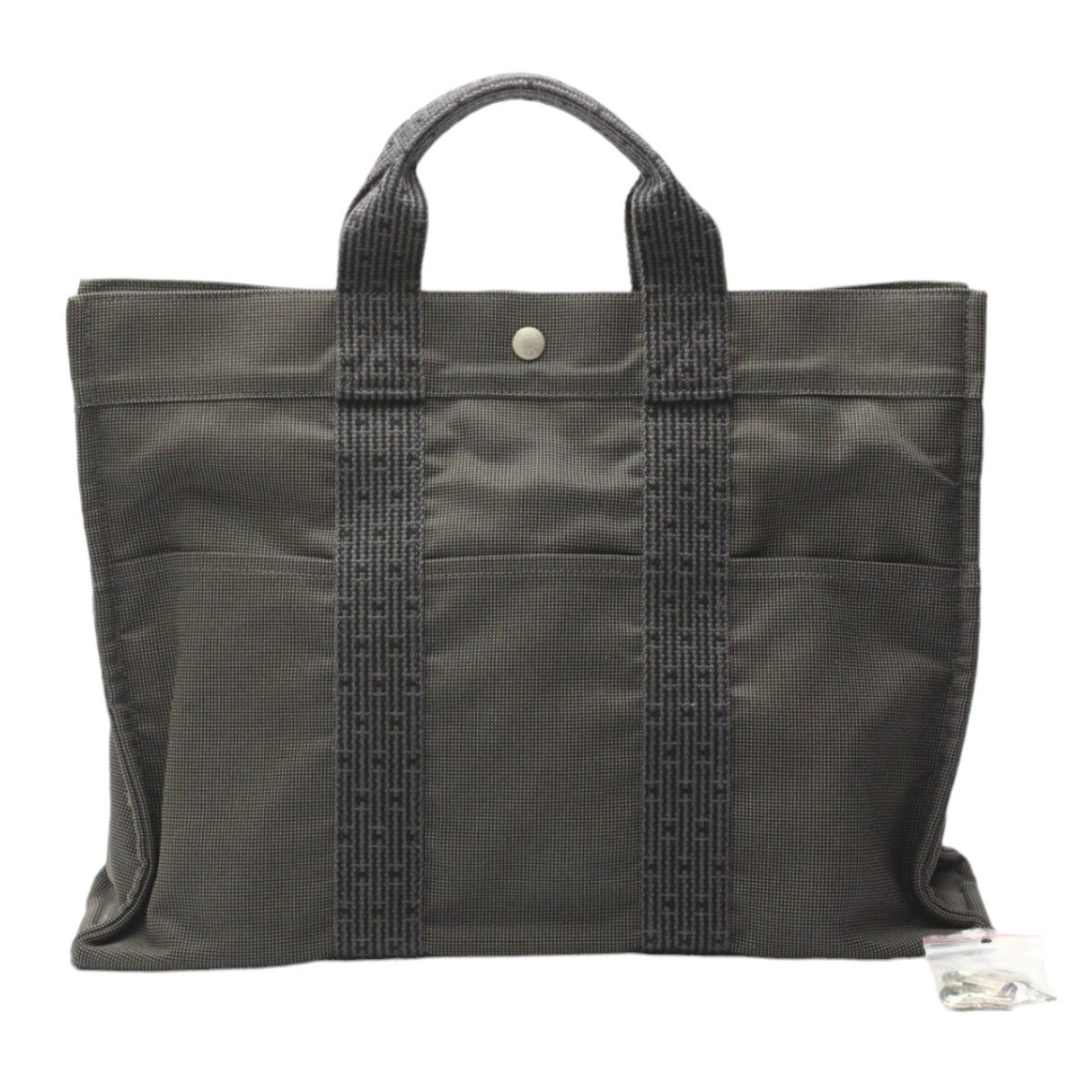 image of Hermes Bag Air Line Canvas Tote Mm Grey, Women's