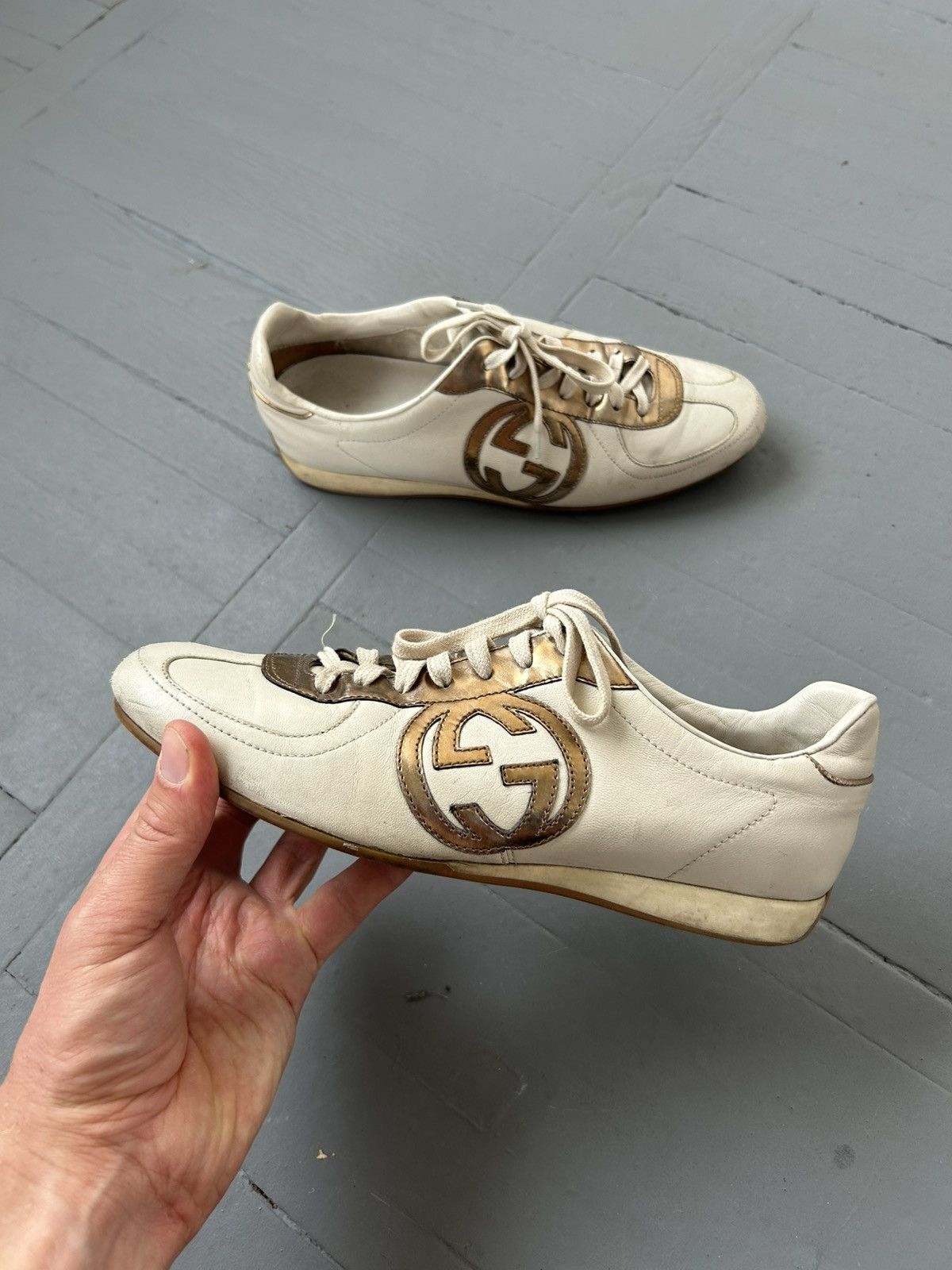 Gucci Gucci monogram leather trainers sneakers 00s Size US 8 / IT 38 - 4 Thumbnail