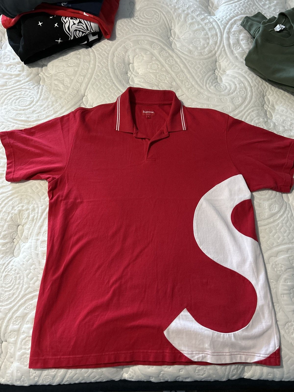 Supreme Supreme S Logo Polo Red | Grailed 
