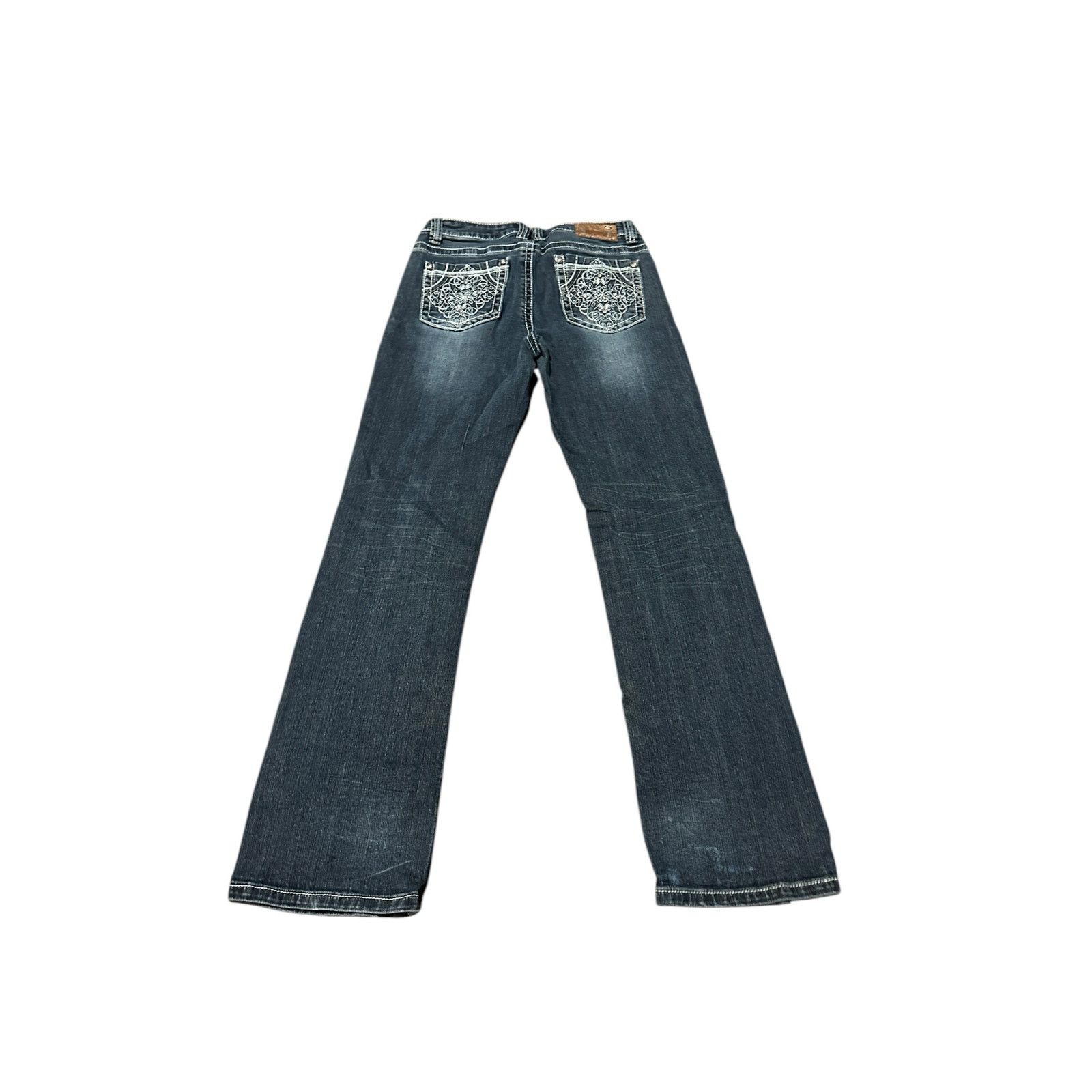 Other Medium Wash Blue Embroidery Bootcut Western Denim Jeans Size 31" - 1 Thumbnail