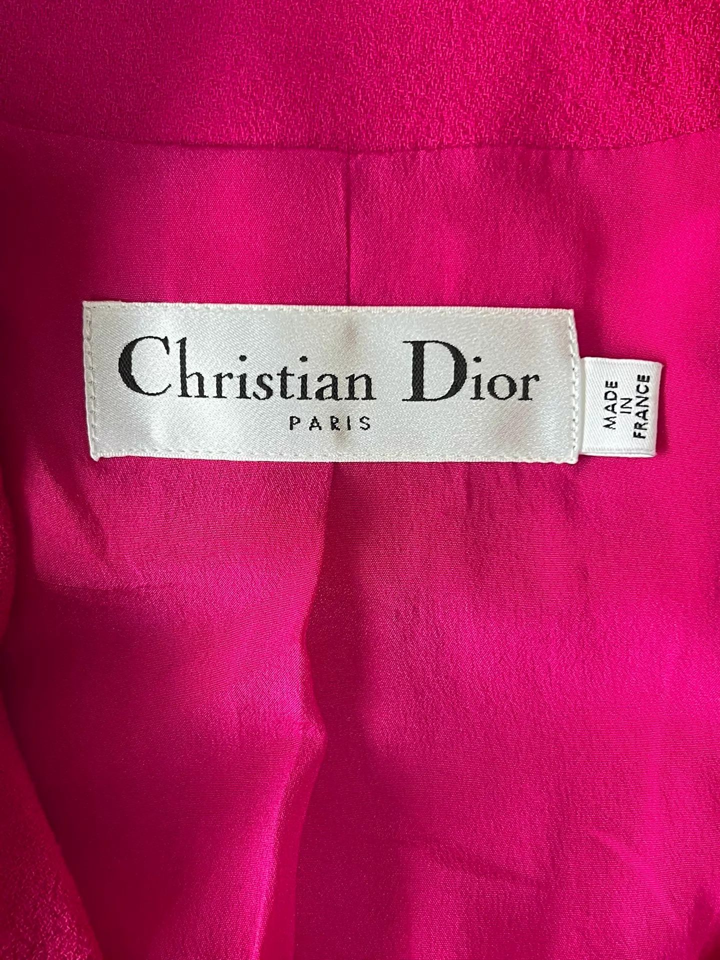 Dior Dior Magenta Wool Coat Women's 38 Near Mint Size S / US 4 / IT 40 - 5 Thumbnail