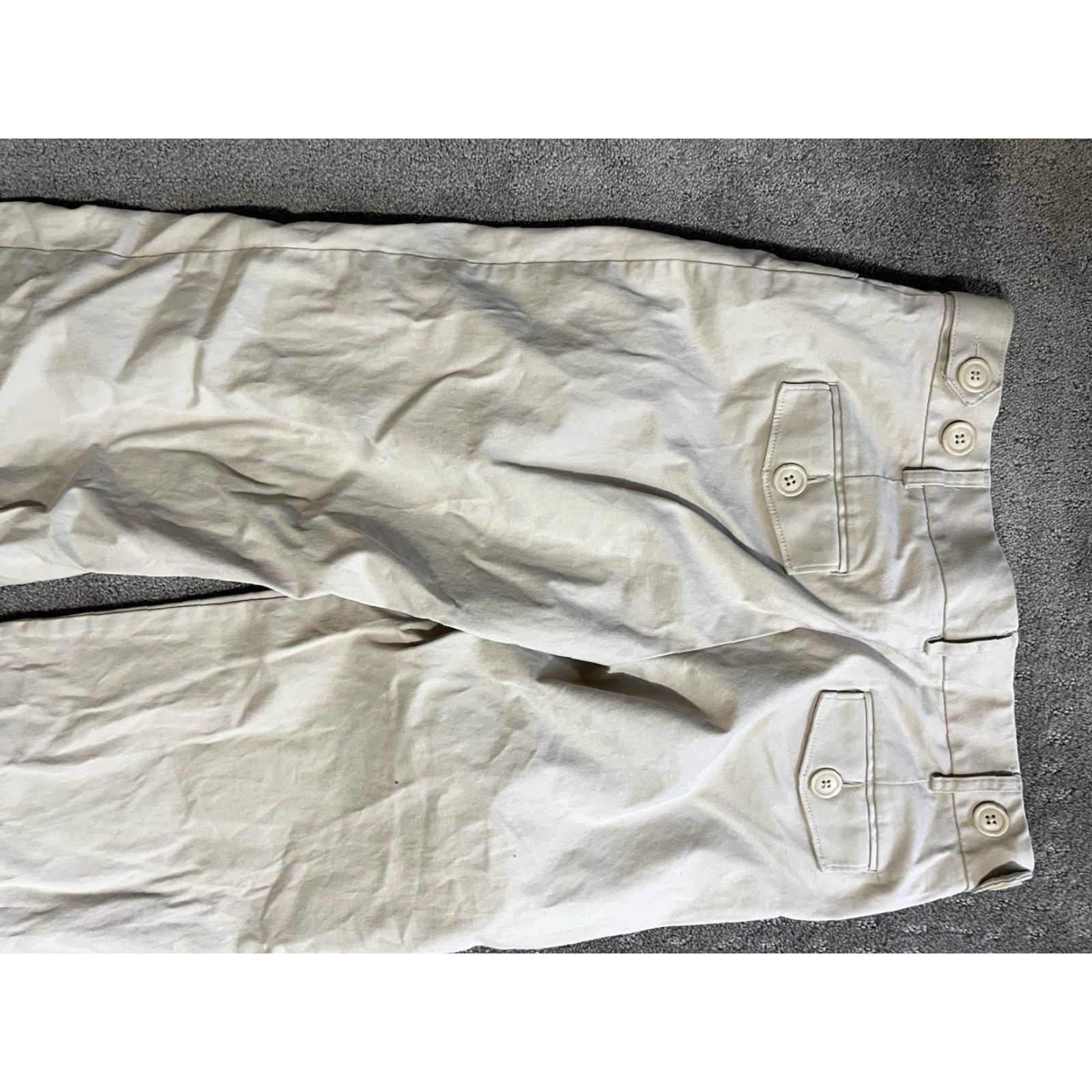 Vintage VINTAGE Express Editor Relaxed Pants Women’s 8 Beige Cream Mid Rise Chino Size 30" / US 8 / IT 44 - 4 Thumbnail