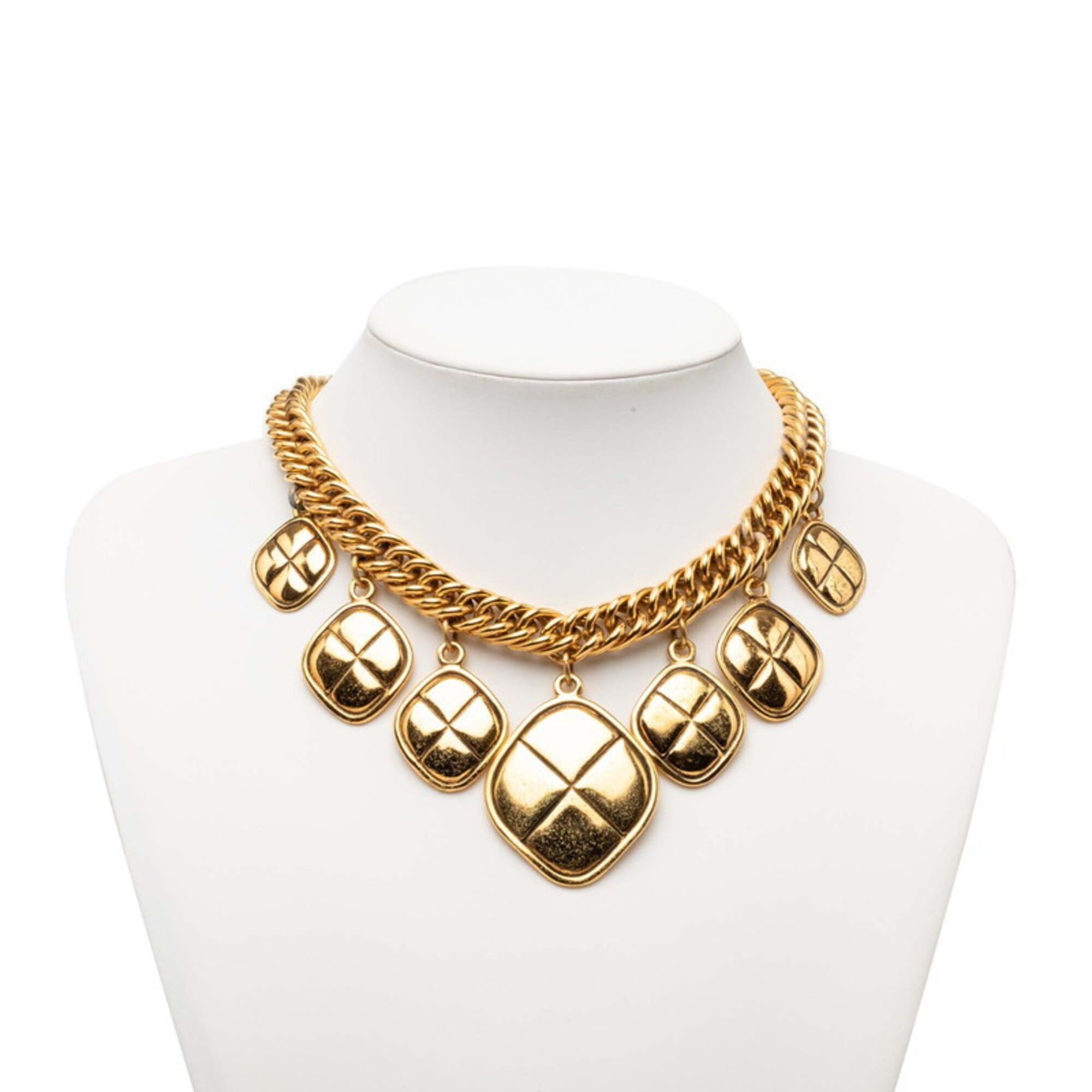 Chanel Chanel Matelassé Vintage Necklace, Gold Plated, Women's CHANEL Size ONE SIZE - 1 Thumbnail