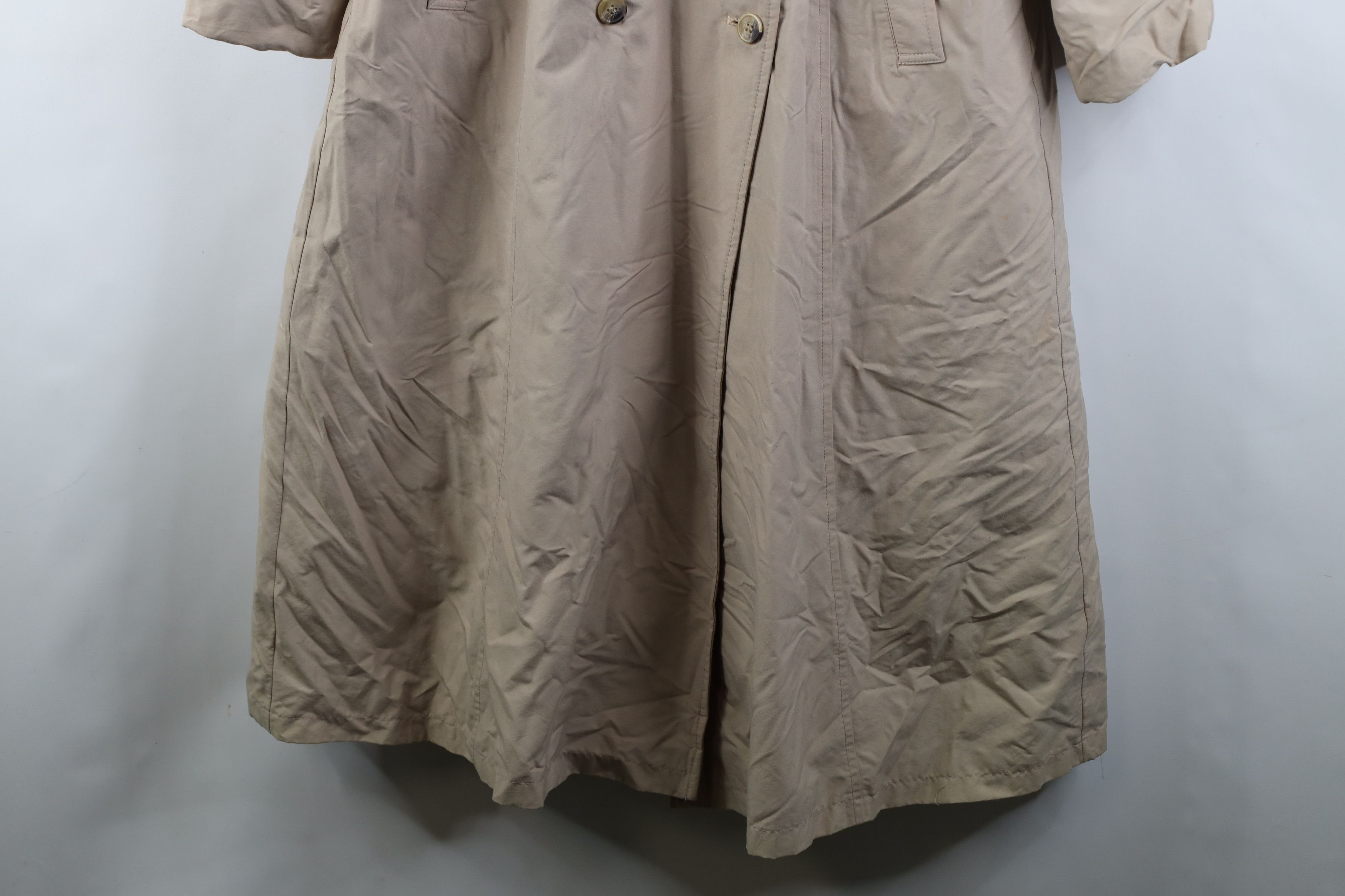 Orvis Vintage 70s 80s Orvis Lined Belted Trench Coat Jacket Beige Size XL / US 12-14 / IT 48-50 - 4 Thumbnail