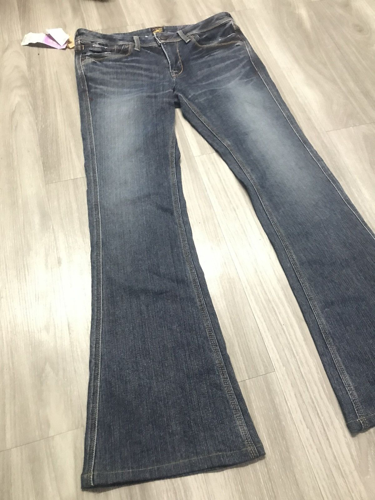 パンツ TORNADO MART coated bell bottom denim Tornado Mart Python Repaired Bell Bottom Flared Jeans