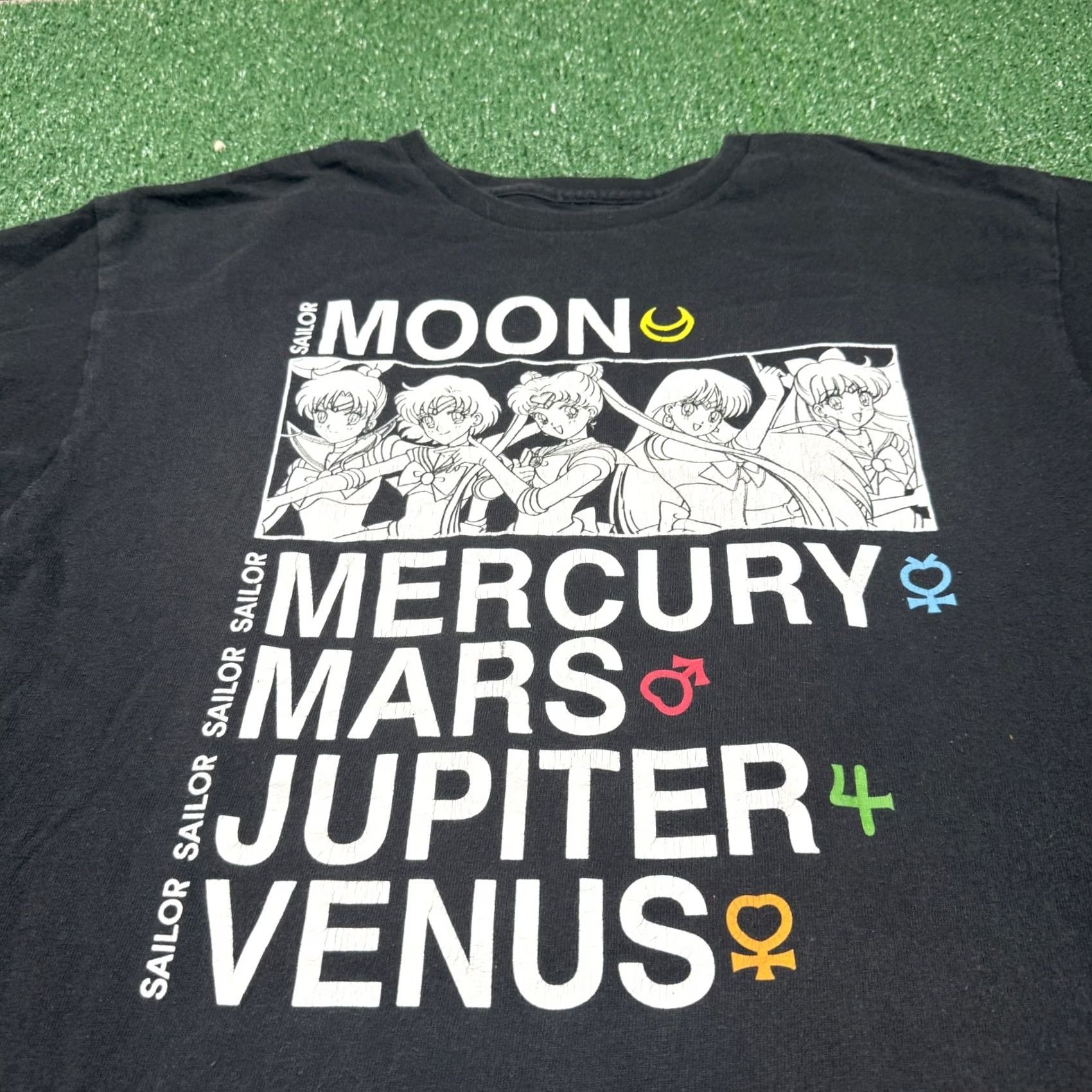 Logo 7 Sailor Moon T Shirt Women's L Black Short Sleeve Anime Tee Logo Graphic Moon Brand Sailor Moon Shirt Womens L Black Short Sleeve Tee Size L / US 10 / IT 46 - 3 Thumbnail