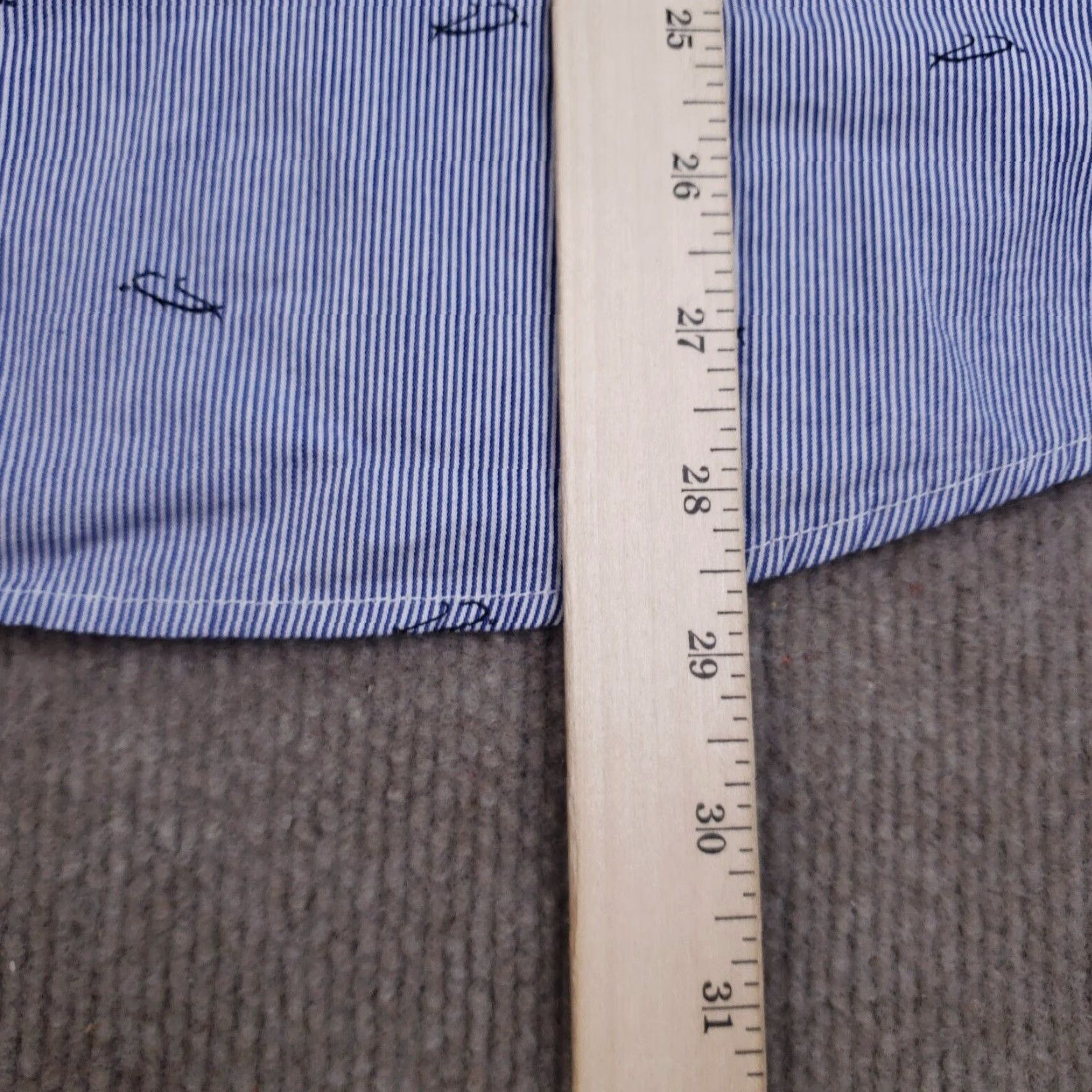 Vintage Charleston Threads Mens XL White Blue Striped Button Down Shirt Size US XL / EU 56 / 4 - 4 Thumbnail