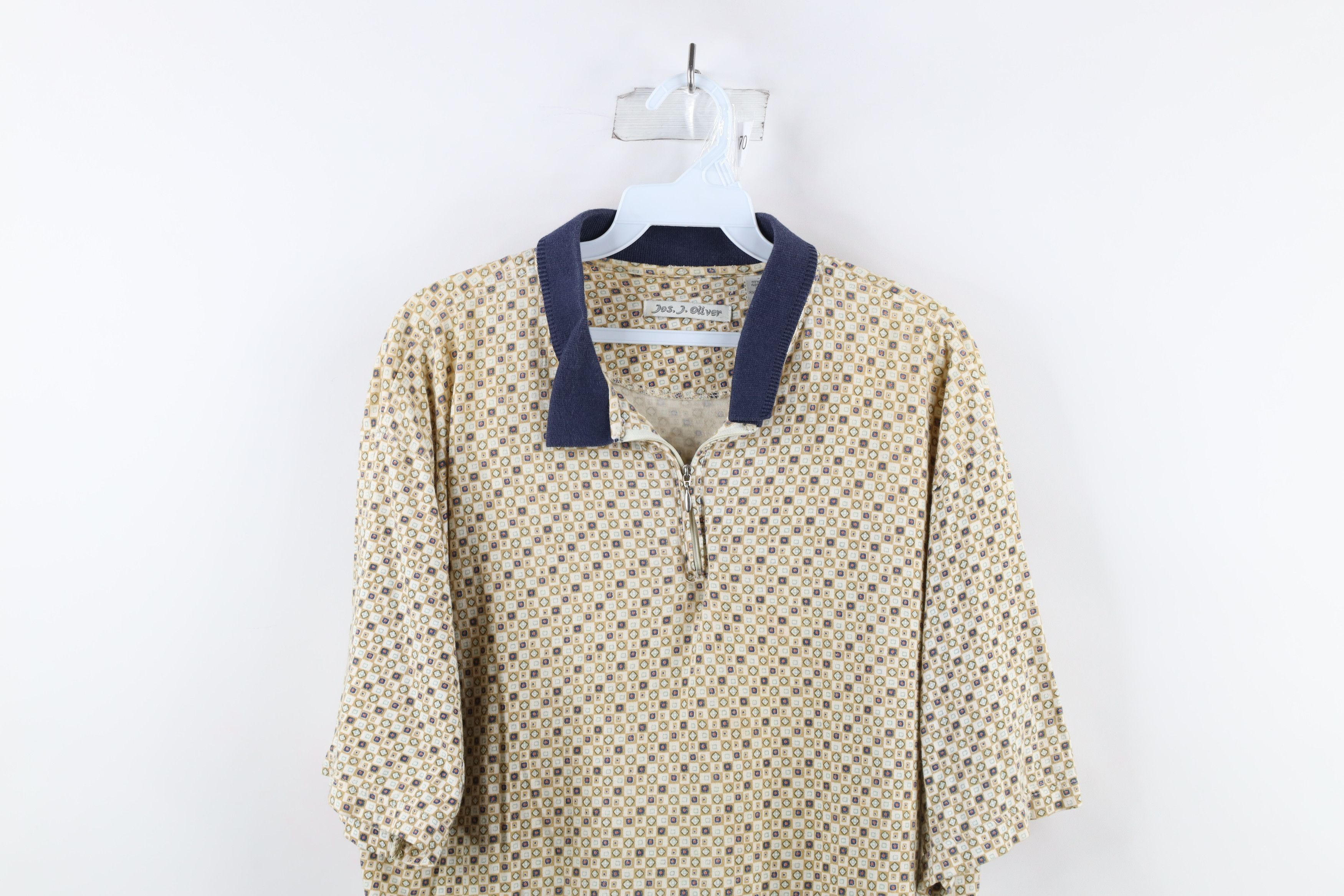 Nike Vintage 90s Streetwear Diamond Half Zip Golf Polo Shirt Size US L / EU 52-54 / 3 - 2 Thumbnail