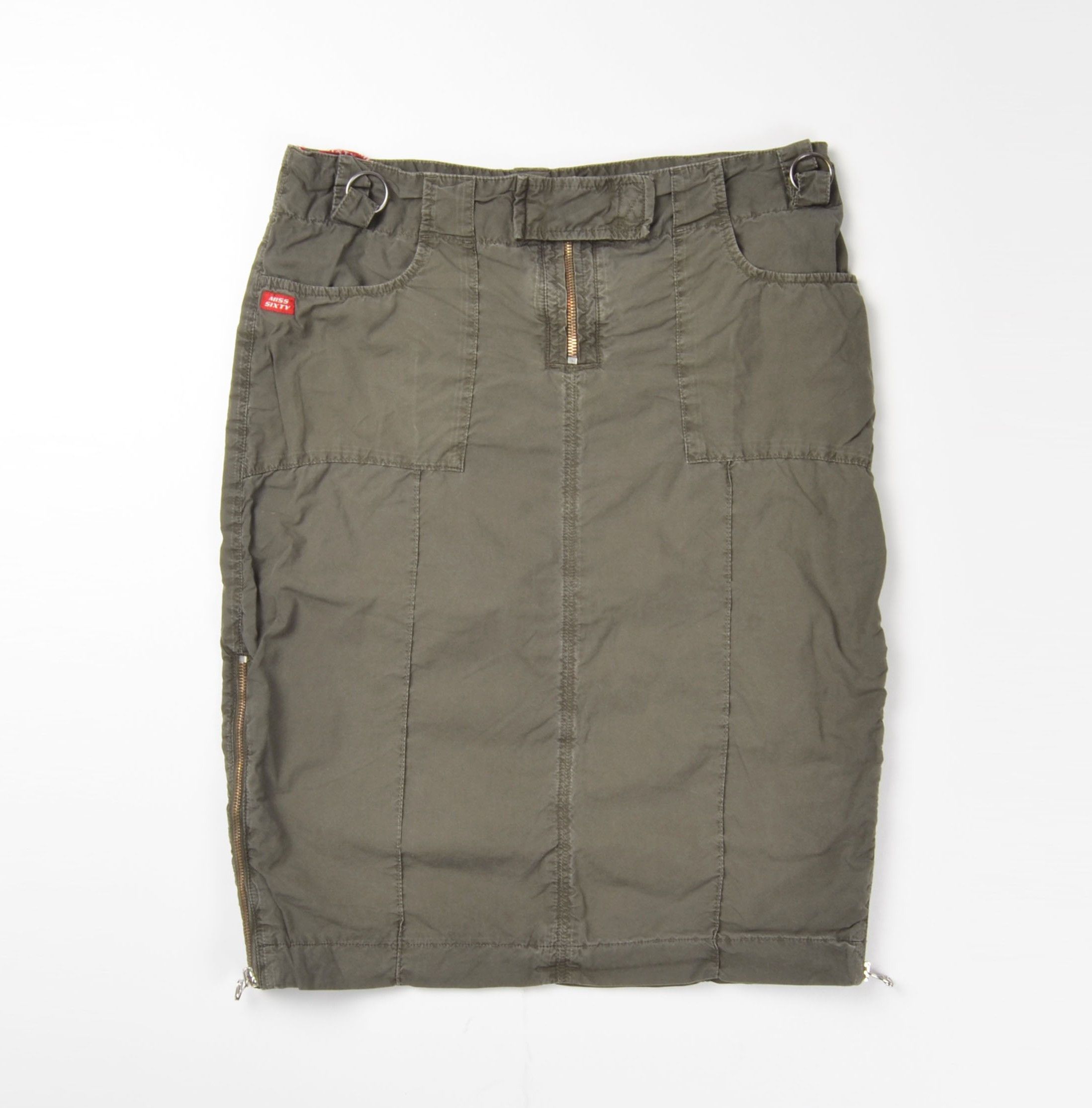 Miss Sixty Vintage Miss Sixty Y2K Grunge Olive Khaki Knee Length Skirt Size 30" / US 8 / IT 44 - 4 Thumbnail