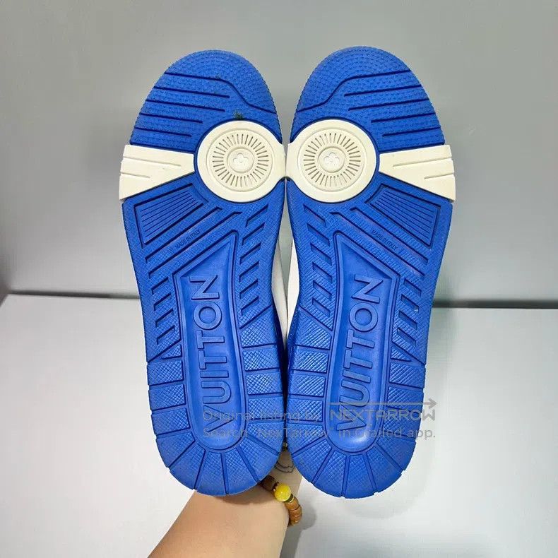 Louis Vuitton Louis Vuitton Trainer blue and white board shoes Size US 8.5 / EU 41-42 - 9 Thumbnail
